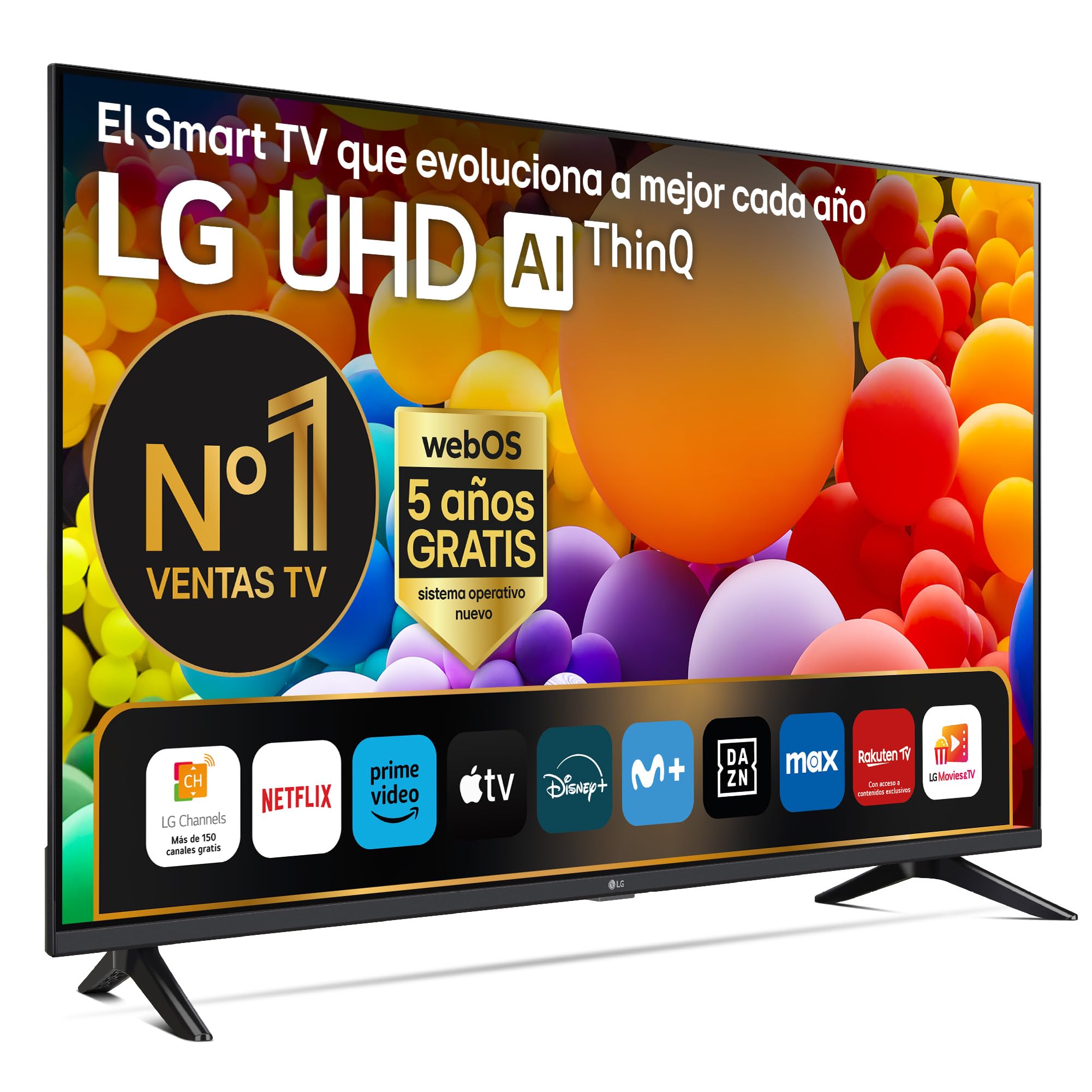 LG 43UA73006LA Televisão 43", UHD 4K, WebOS 25, Ultimate IA, HDR10 Pro, Super Upscaling, Dolby Digital Plus, Google Assistant, preto