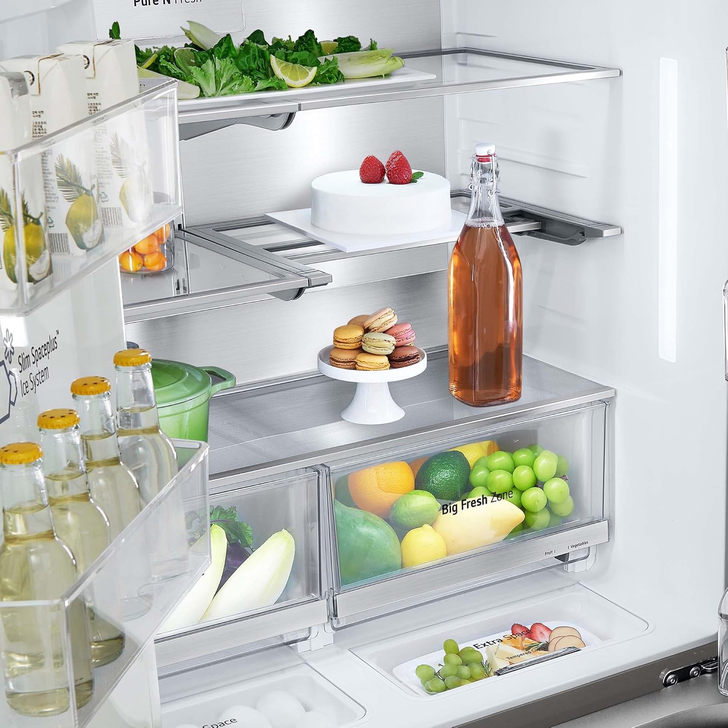 LG GML960PYBE - Frigorífico Americano, Nevera Americana Combi, Door Clooning+, Clasificación E, 641 L, Antihuellas, Color Inox