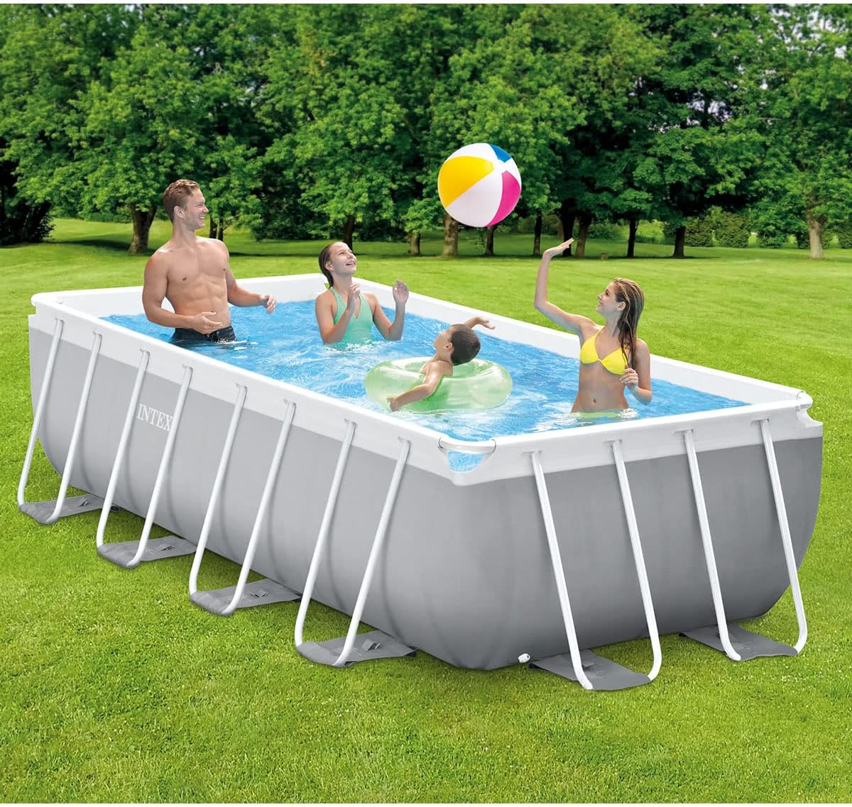 Intex 4M x 2 m, Prism Frame retangular, conjunto de piscina