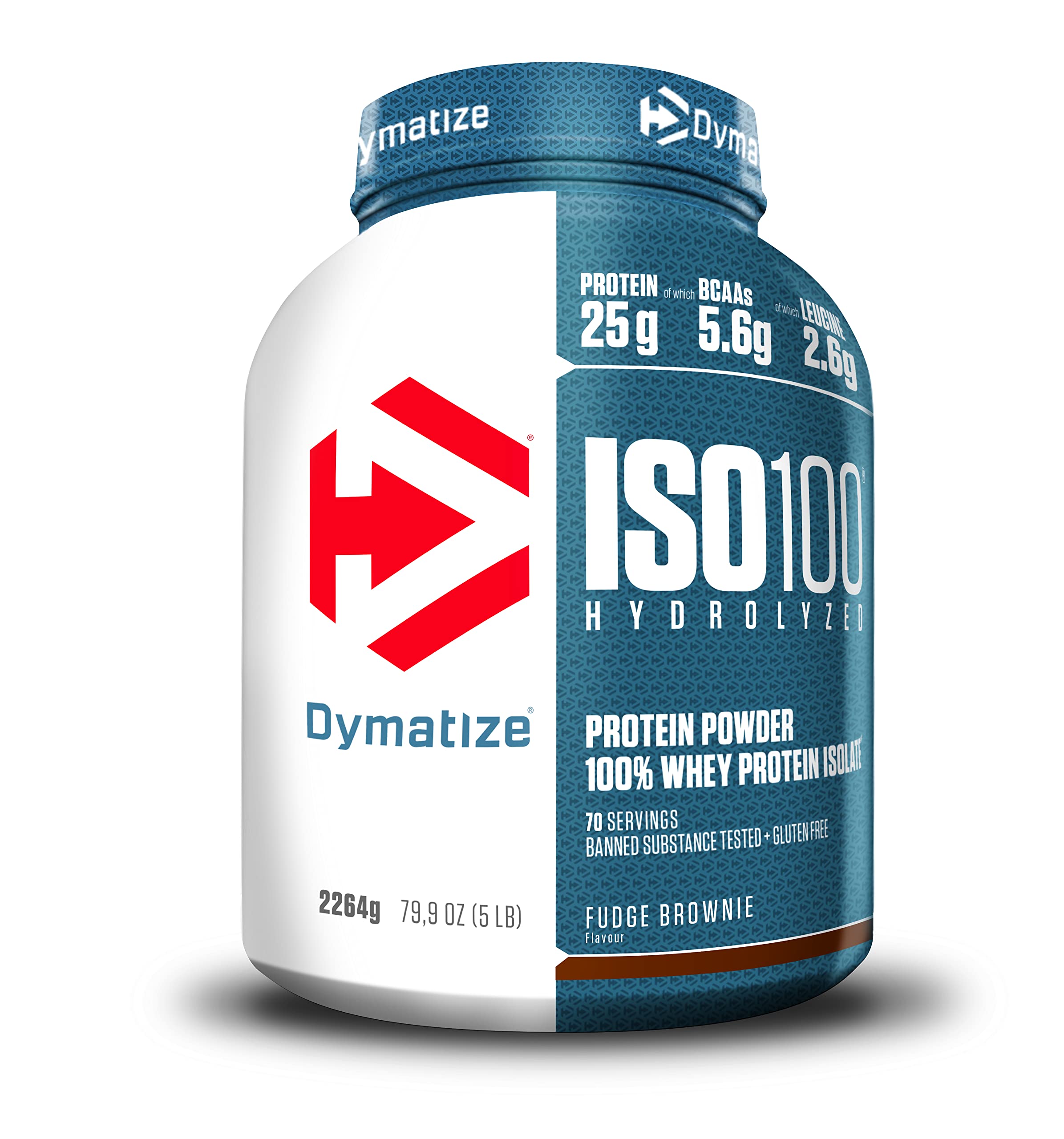 Dymatize ISO 100 Hydrolyzed Gourmet Vanilla 2264 g - Hidrolizado de proteção de soro Whey isolado em pó