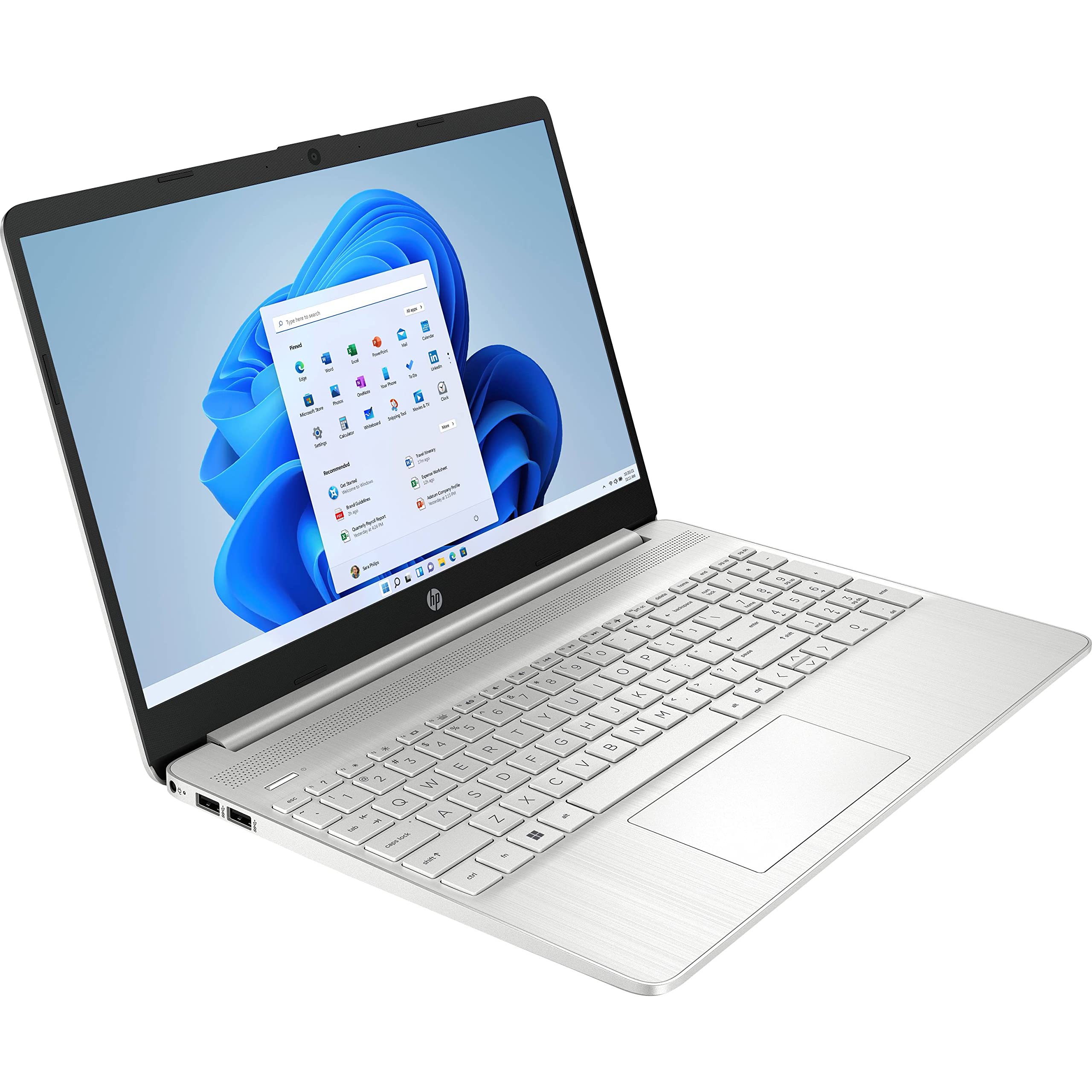 HP 15-fd0186ns – Portátil FHD de 15,6" (Intel N100, 4 GB de RAM, 128 GB UFS, Intel UHD, Windows 11) Prata – Teclado QWERTY espanhol – Inclui Microsoft 365 Personal durante 12 meses