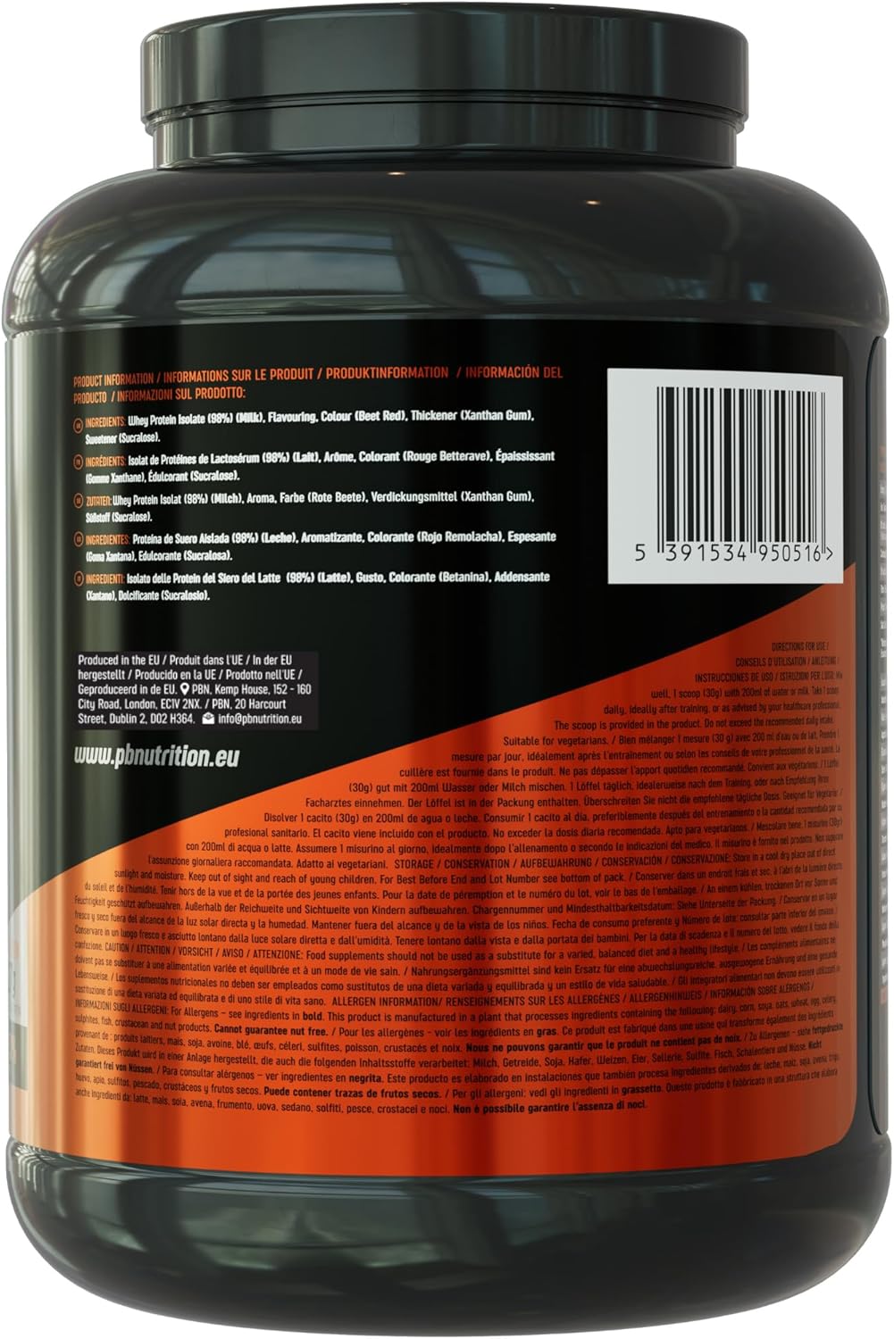 Premium Body Nutrition Whey Isolato Isolado de proteína de soro de leite em pó, 33 porções
