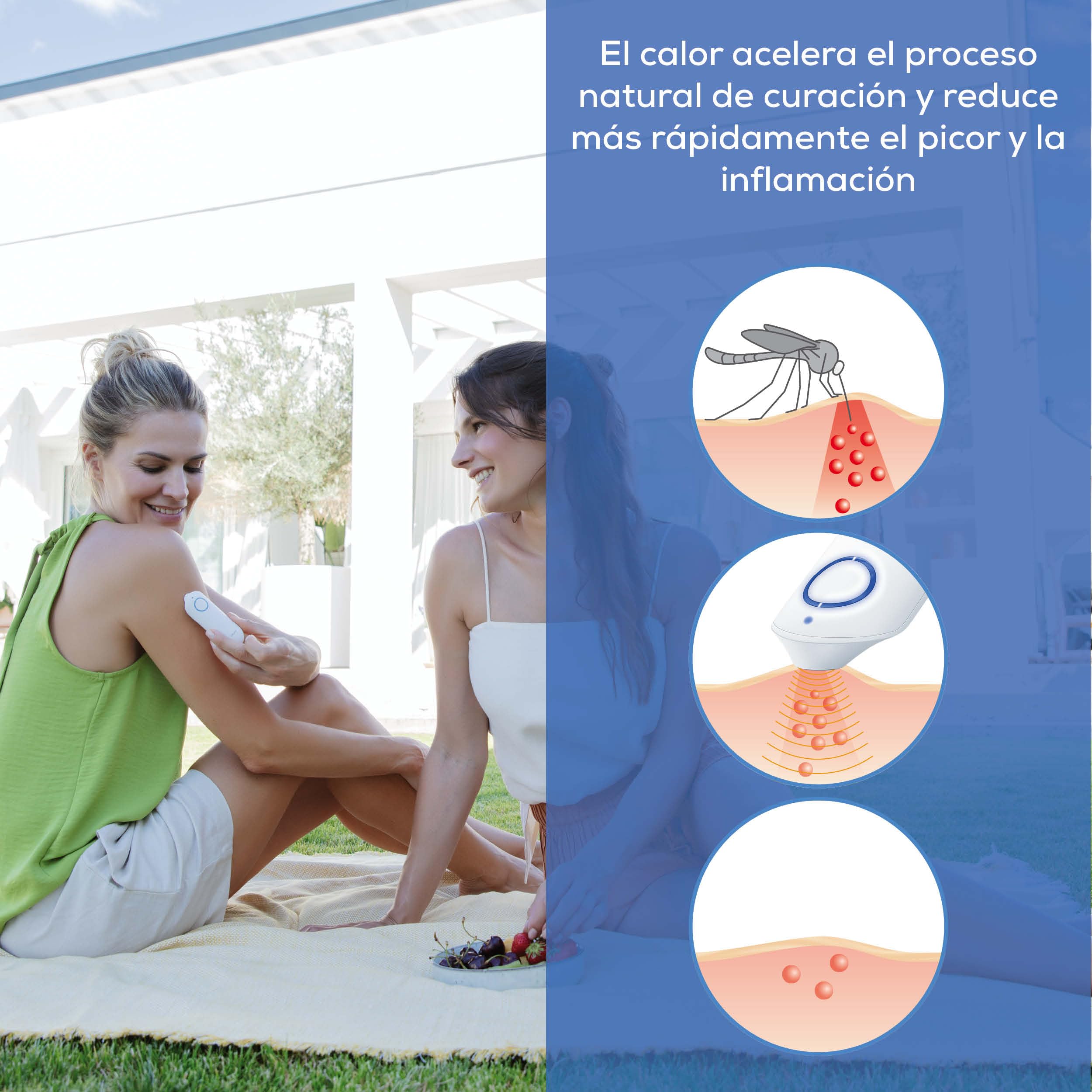 Beurer BR 60 Dispositivo para o tratamento de picadas e mordidas de insetos, alivia a comichão e o inchaço sem substâncias químicas, pequeno e fácil de manusear