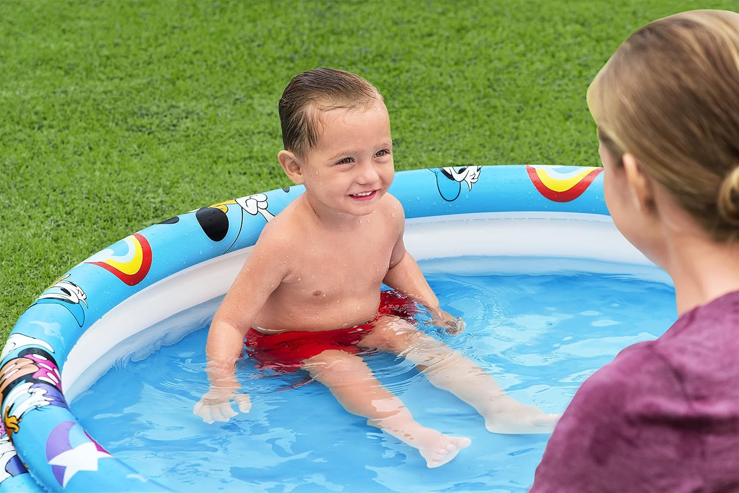 BESTWAY Piscina Hinchable Infantil Disney Junior Mickey & Friends 122x122 cm Multicolor