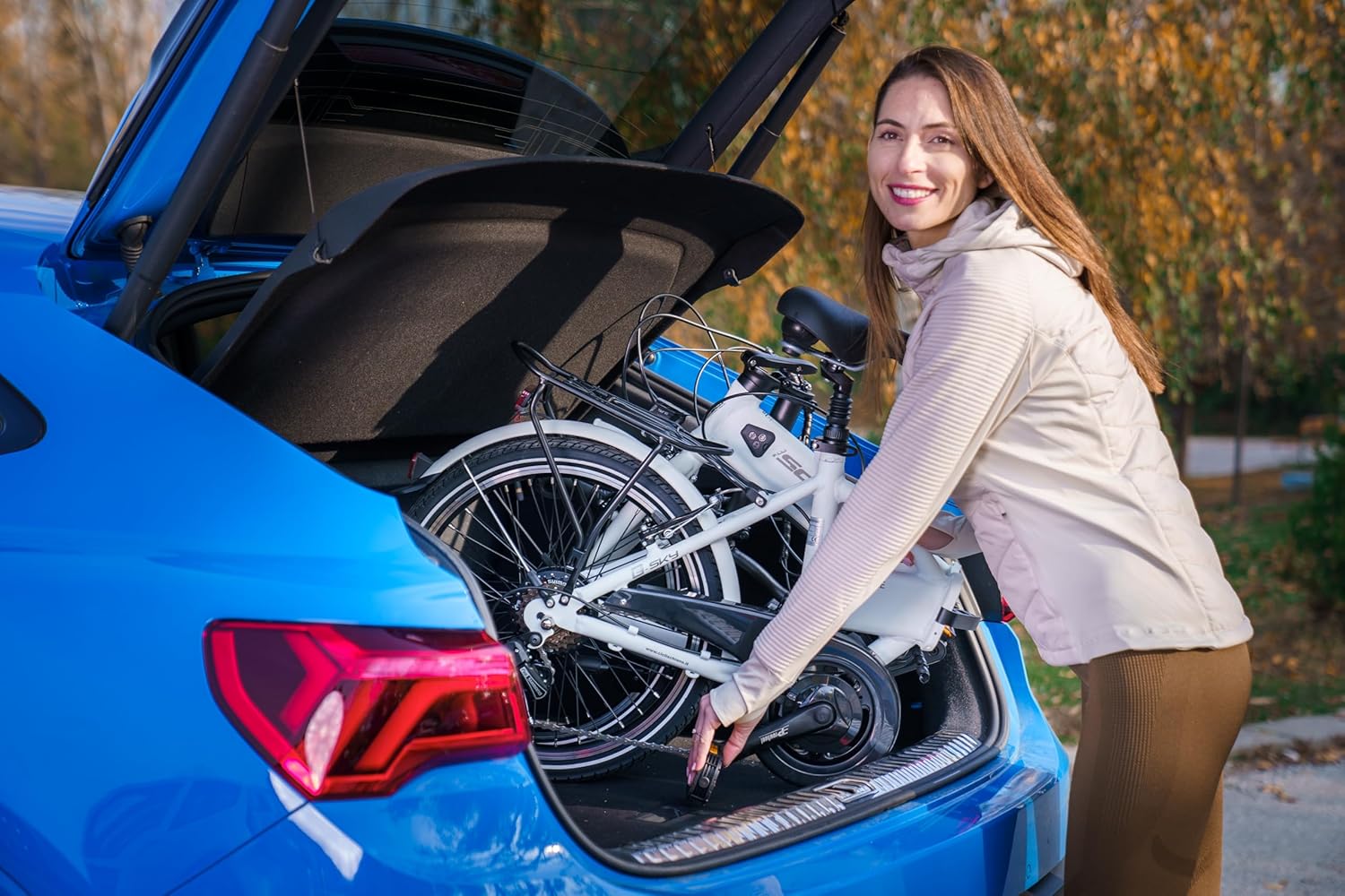 F.lli Schiano E- Sky 20" Bicicleta elétrica dobrável, unissexo para adulto, branca