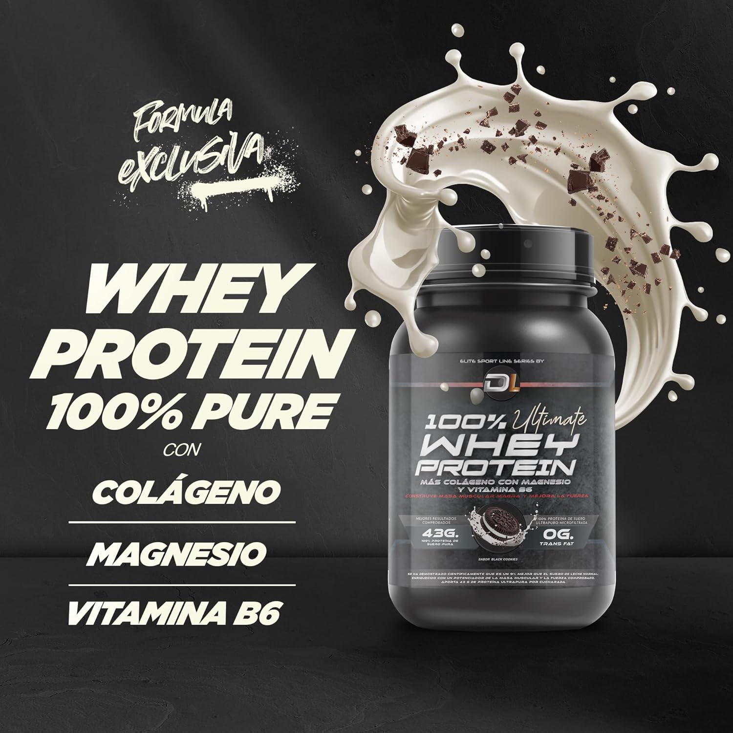 Whey Protein Proteína em pó com colagénio, magnésio e aminoácidos, aumenta a massa muscular, apoia o desenvolvimento e a recuperação muscular, proteção fácil de digerir, 1 kg biscoito