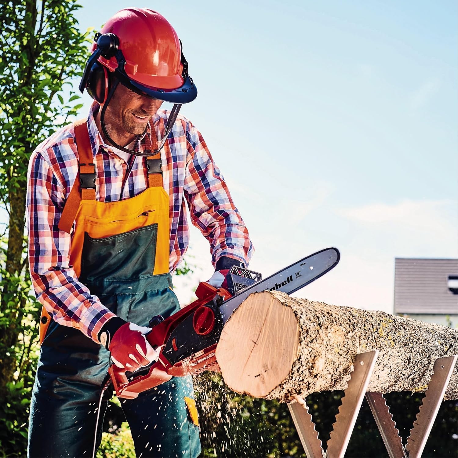 Einhell Motosserra elétrica GH-EC 1835 (1800 W, barra de corte robusta, corrente afiada, tensionamento e substituição sem ferramentas, lubrificação automática, engrenagens metálicas)