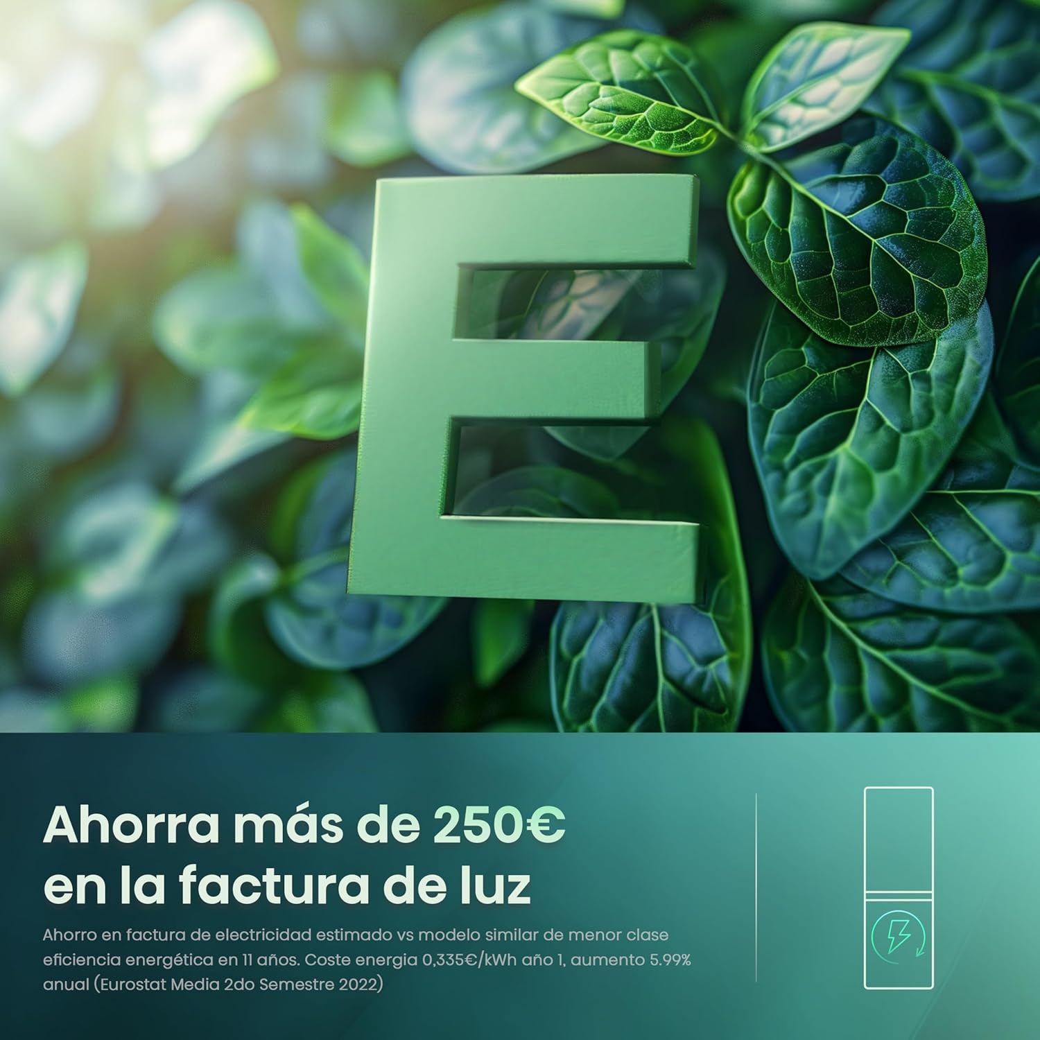 Hisense RB343D4CWE Frigoríficos Combi, 269 L, classe E, 55 cm x 180 cm, abertura de portas de 90º, porta reversível, gavetas frutas e legumes, iluminação LED, varanda de grande capacidade, branco