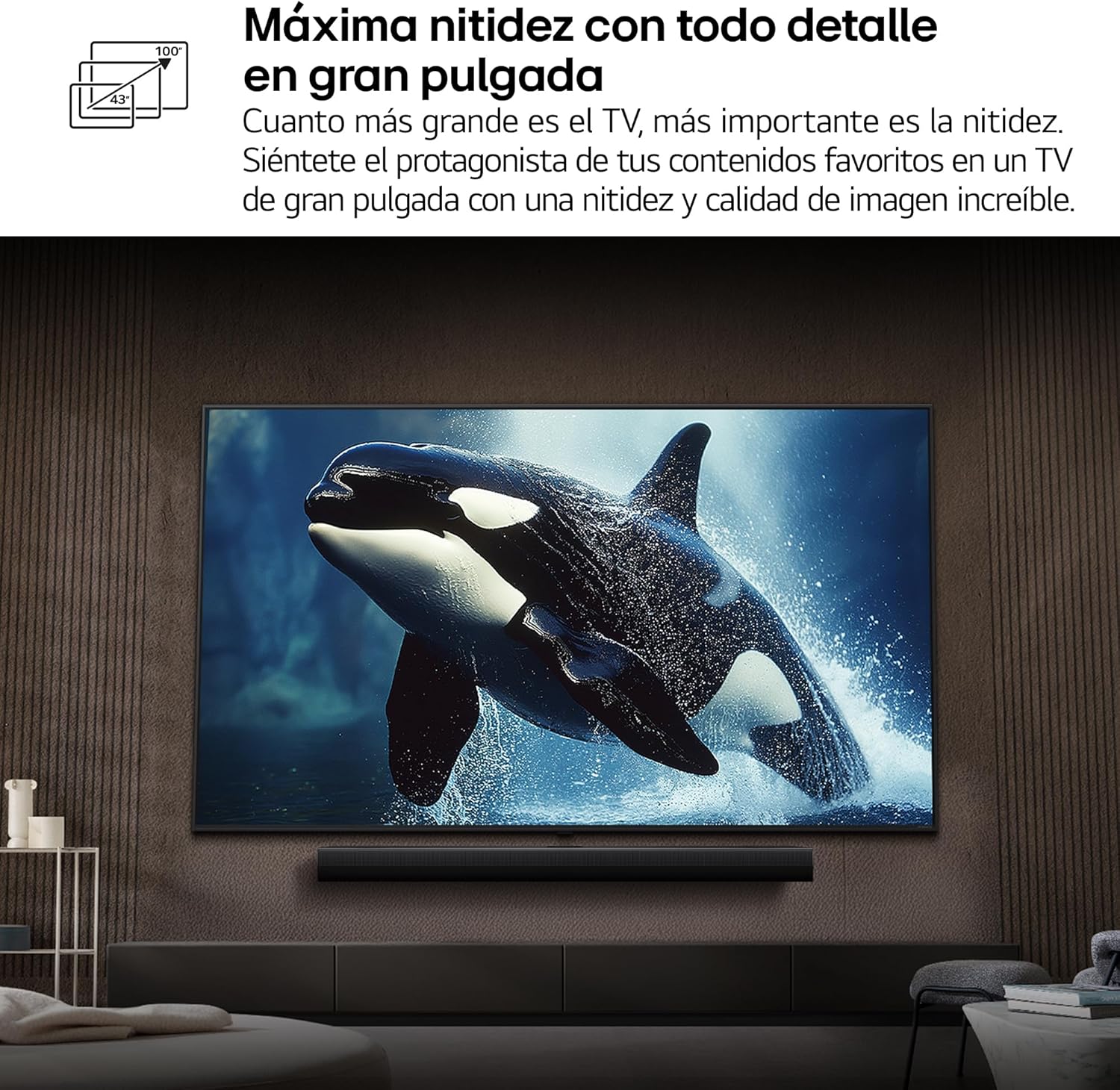 LG 43UA73006LA Televisão 43", UHD 4K, WebOS 25, Ultimate IA, HDR10 Pro, Super Upscaling, Dolby Digital Plus, Google Assistant, preto