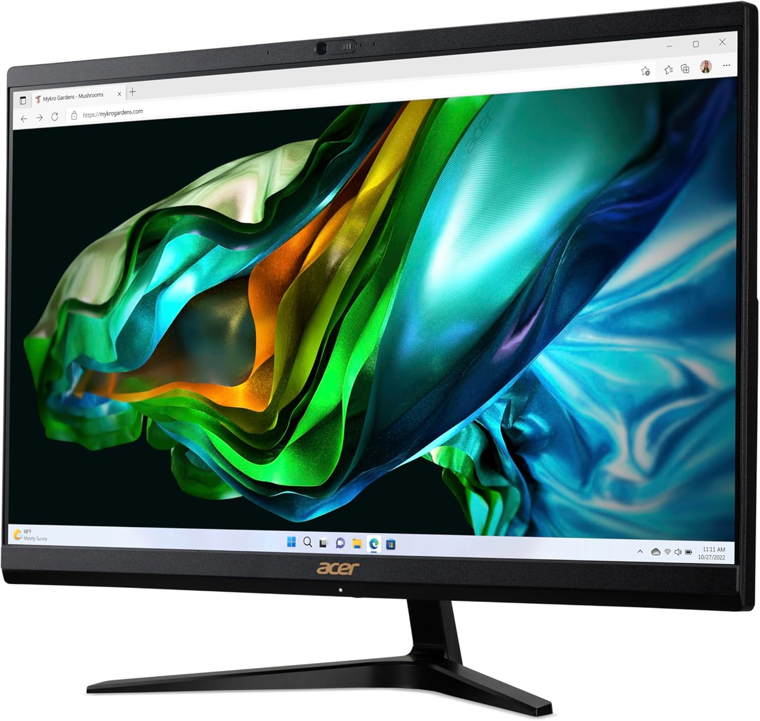 Acer Aspire C24-1800 All in One, monitor FullHD de 24" (Intel Core i5-12450H, 16 GB RAM, 512 GB SSD, Intel Iris Xe Graphics, Windows 11 Home), preto, teclado QWERTY espanhol e rato Sem fios