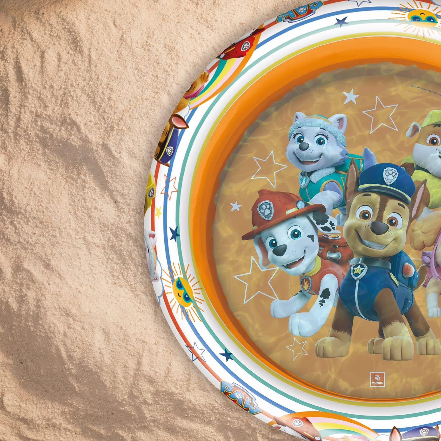 Mondo Toys - PAW PATROL| 2 Rings Pool - Piscina Hinchable para bebé - diámetro 100 cm, Ideal para niño/niña +10 Meses - 16911