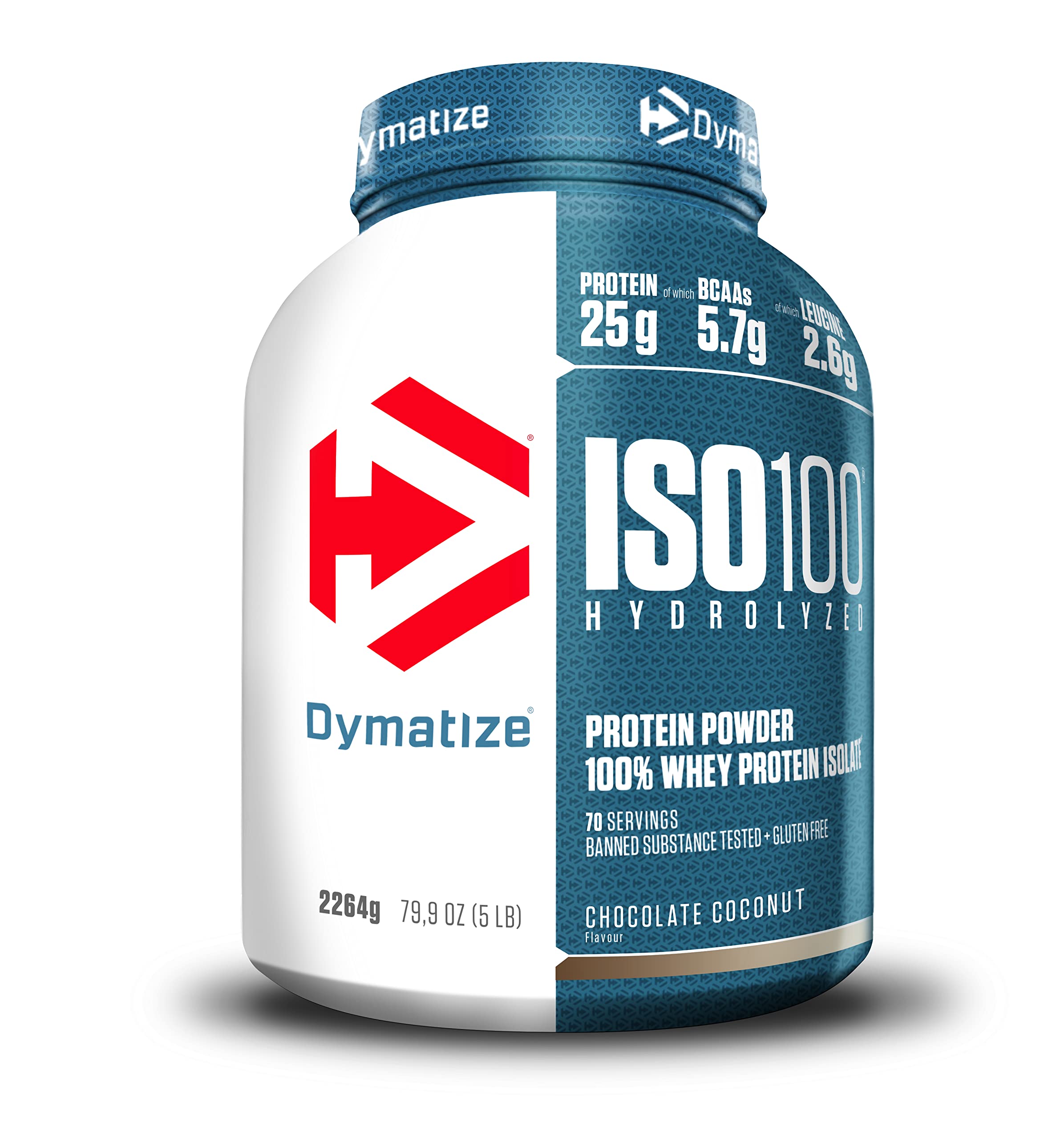 Dymatize ISO 100 Hydrolyzed Gourmet Vanilla 2264 g - Hidrolizado de proteção de soro Whey isolado em pó