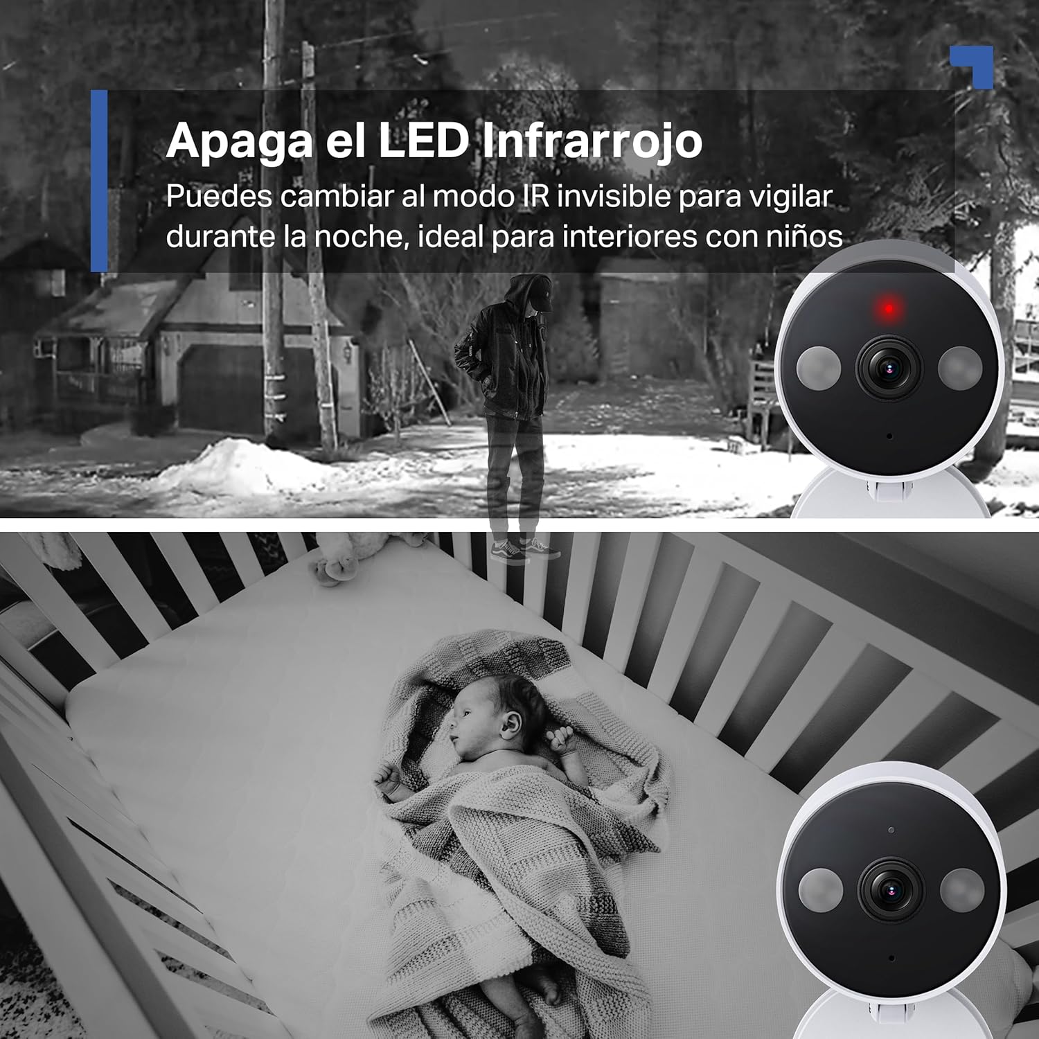Tapo C120-2K 4MP Câmara de vigilância para interior e exterior, base magnética, focos duplos, suporta cartão SD de até 512 GB, IP66, compatível com Alexa e Google Assistant