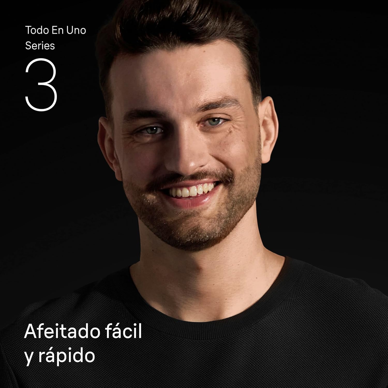 Braun Aparador tudo em um série 3 AIO3545, kit de Styling 8 em 1 para barba e cabelo, 14 comprimentos, máquina de cortar cabelo com 50 min de automonomia, corta-pelos homem, corte fácil e rápido,