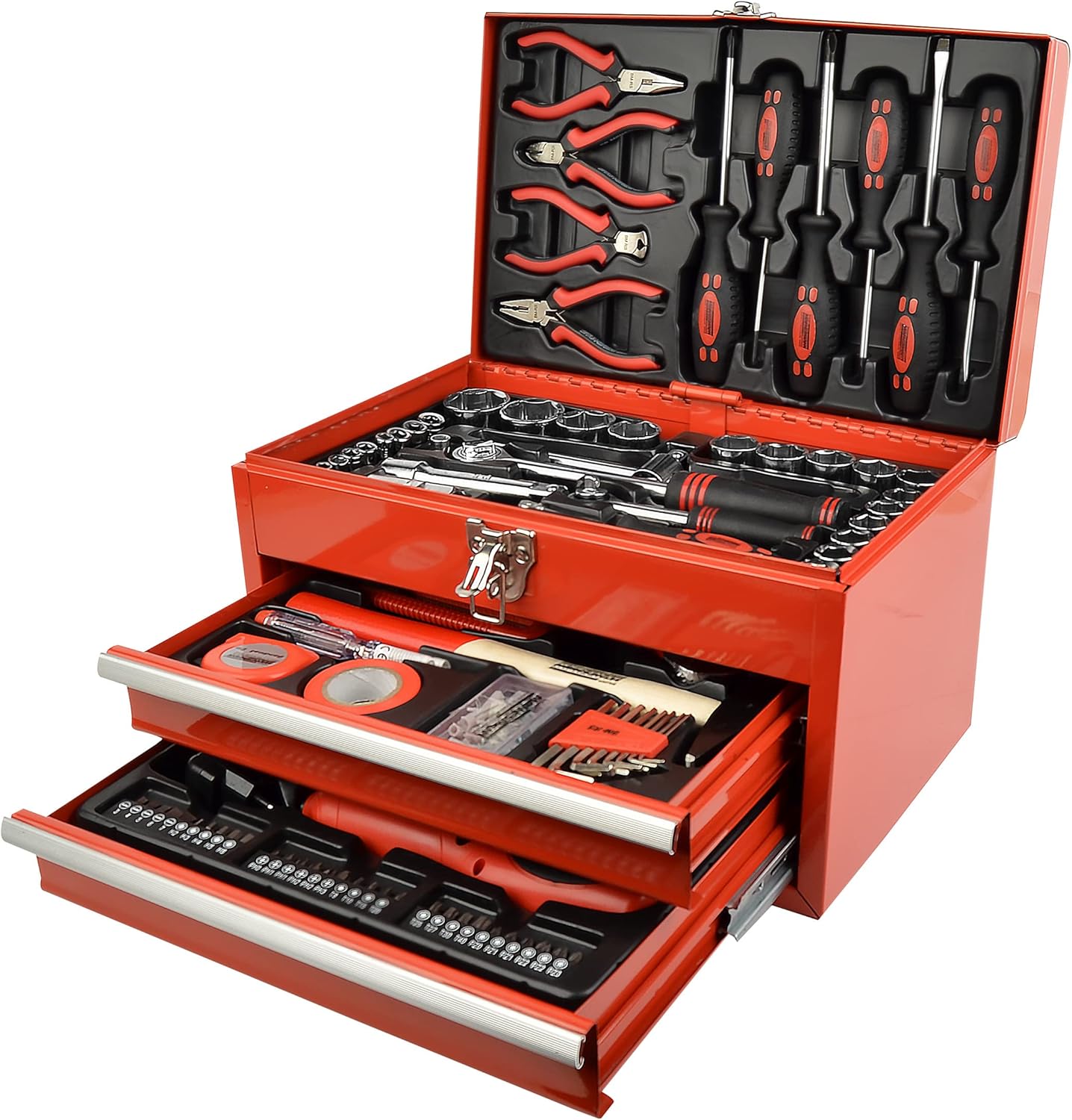 Mannesmann M29066 Caixa de ferramentas equipada com 155 peças