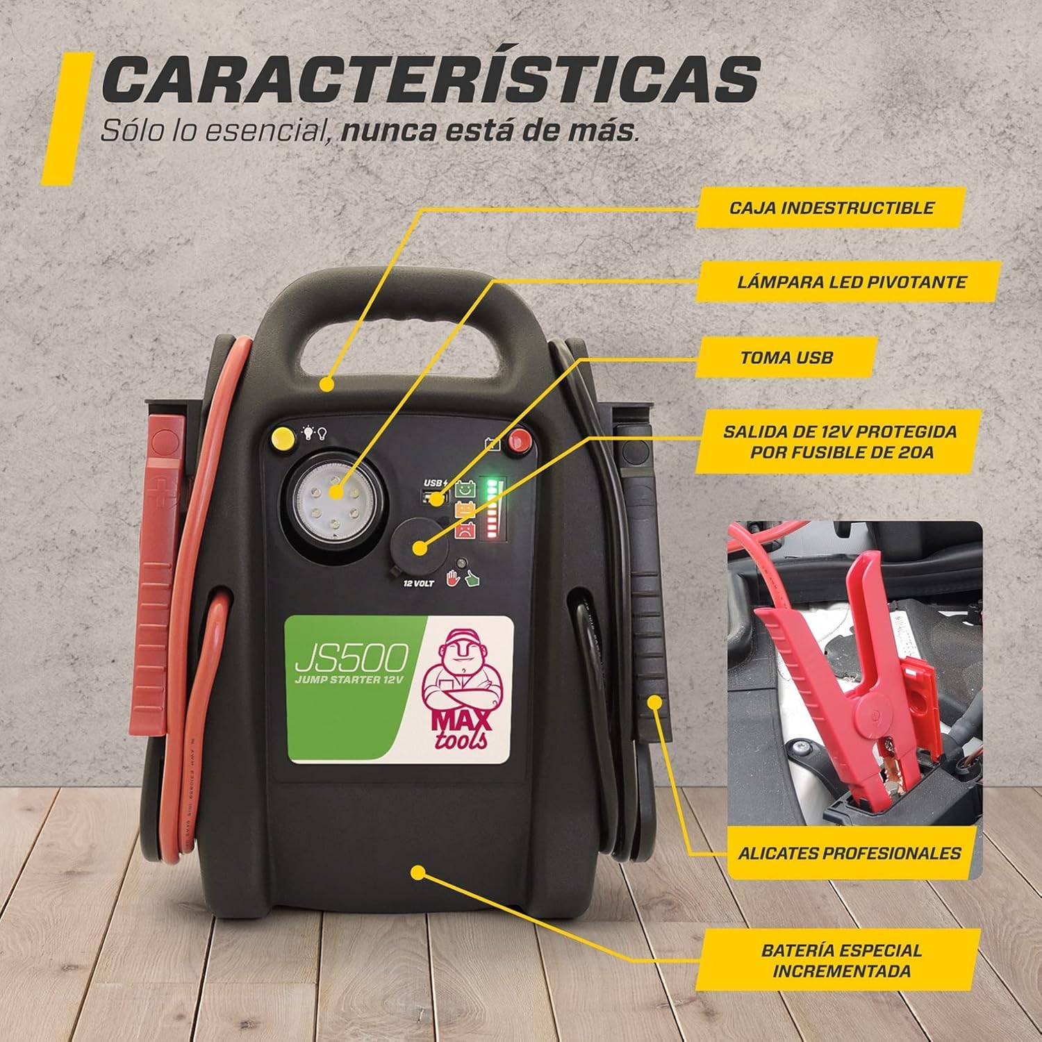 MAXTOOLS Arrancador de carro