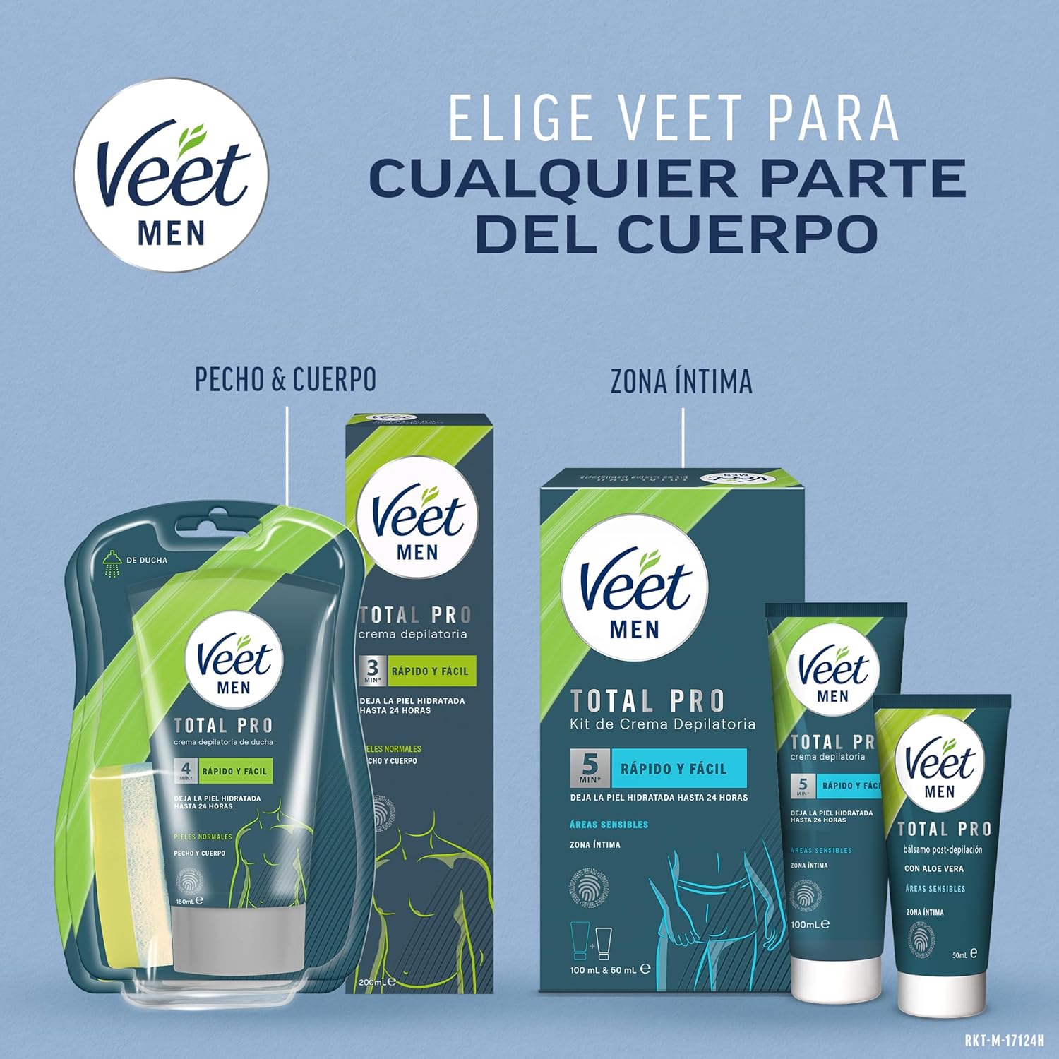VEET Men Creme depilatório com doseador para peles sensíveis, 400 ml