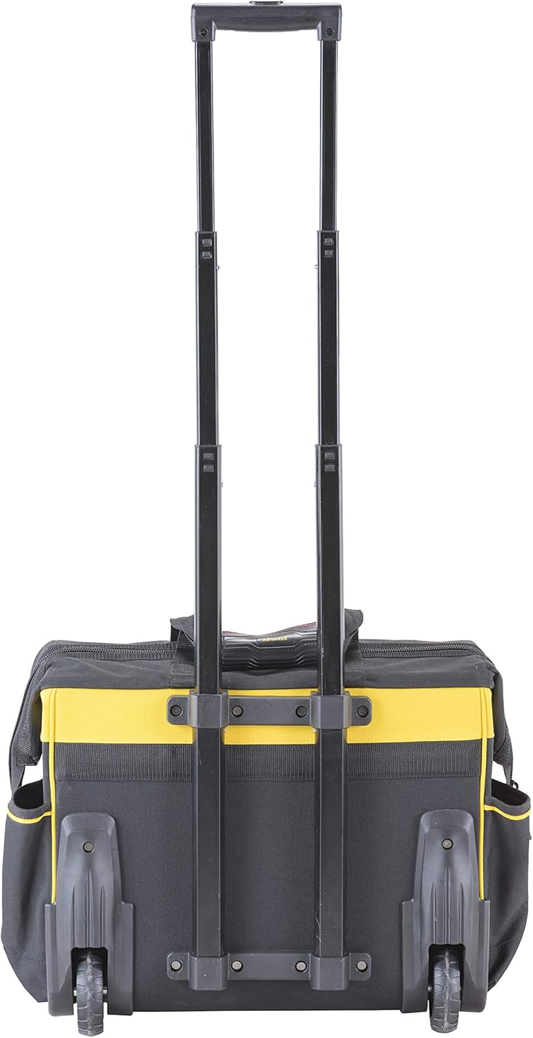STANLEY FATMAX Mala rígida com rodas, organização ideal para ferramentas, pega telescópica resistente, rodas para transporte fácil, medidas 50 x 36 x 41 cm, FMST1-80148
