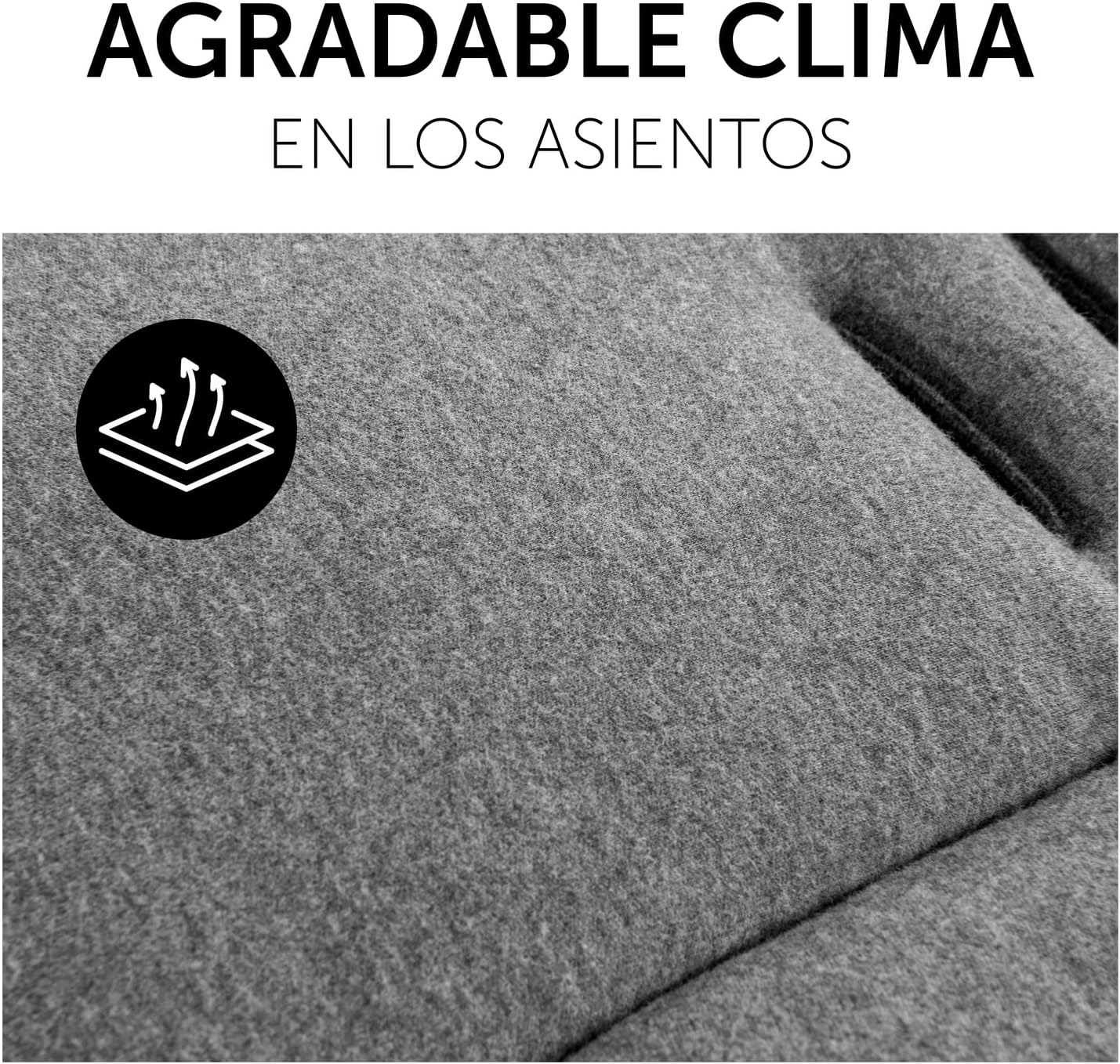 hauck Colchoneta para Silla de Paseo Universal - Funda Carrito Bebe y Remolques de Bicicleta para Niños, Algodón, Transpirable, Suave, Fácil de Fijar, Verano e Invierno - Gris Oscuro