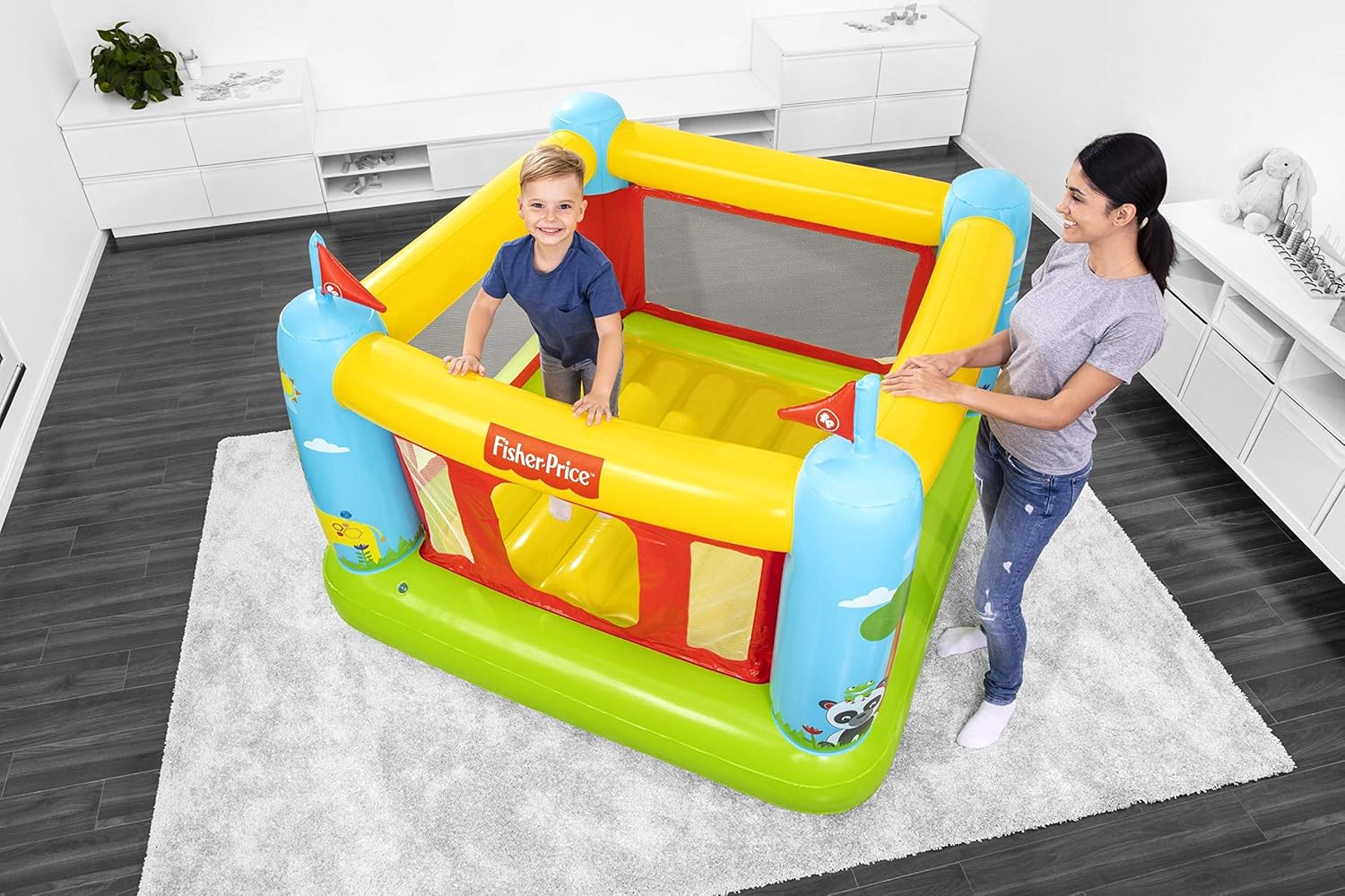 Bestway- Fisher Price Licensing Castillo Hinchable, Multicolor (6942138973716)