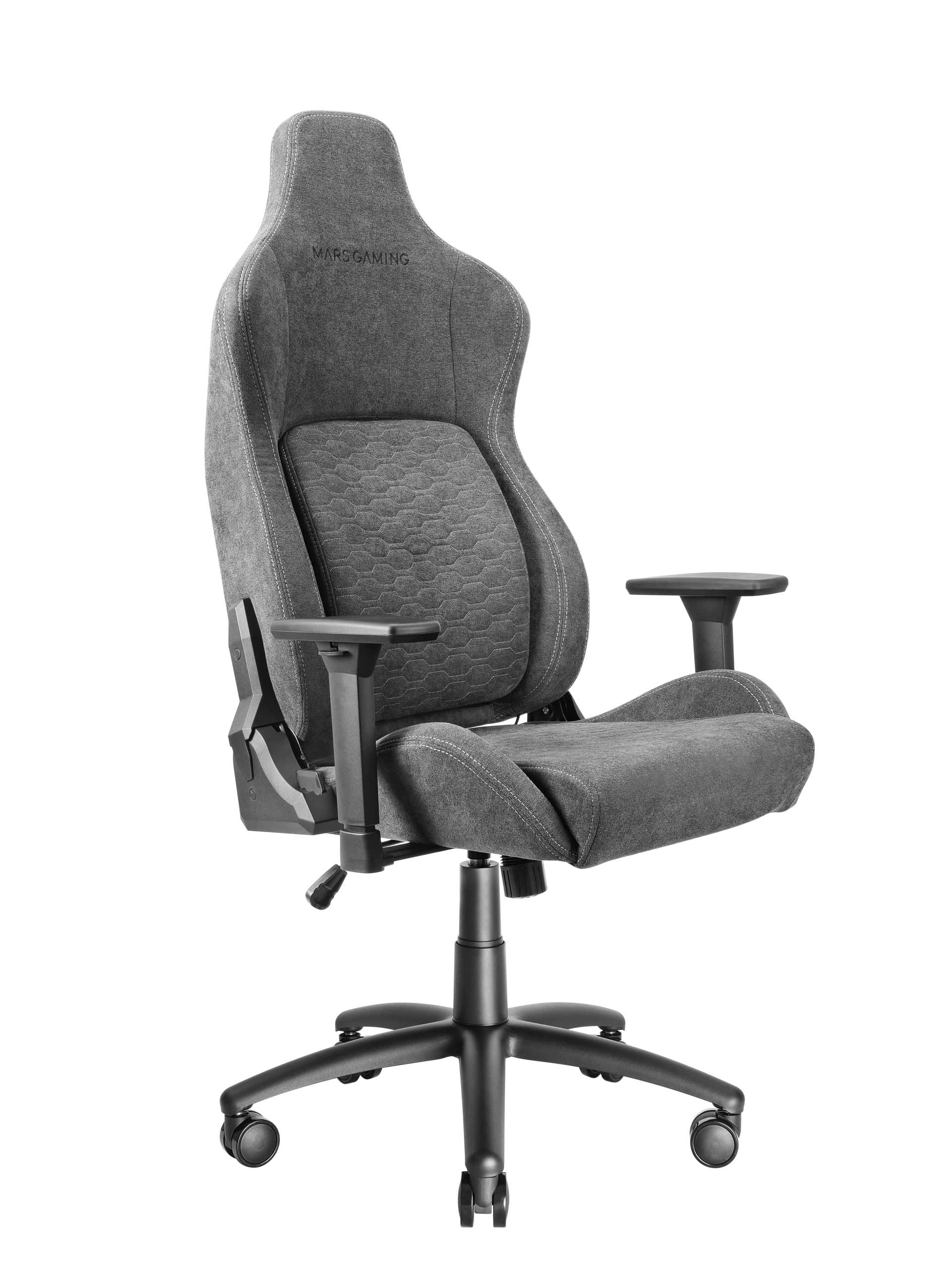 Mars Gaming MGC-ERGOB, cadeira de jogos ergonómica, assento e encosto de malha respirável, encosto de cabeça regulável, altura ajustável entre 110,5 e 120,5 cm, sistema de equilíbrio de 3° a 18°