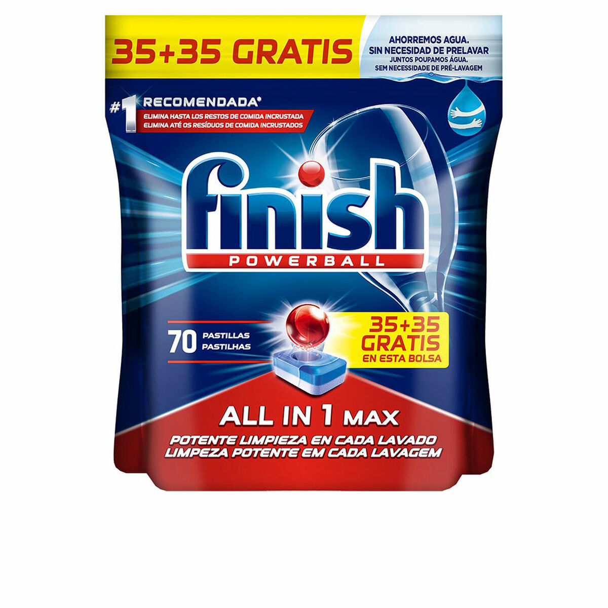 Pastilhas para Máquina de Lavar Louça Finish All In One (70 Unidades)