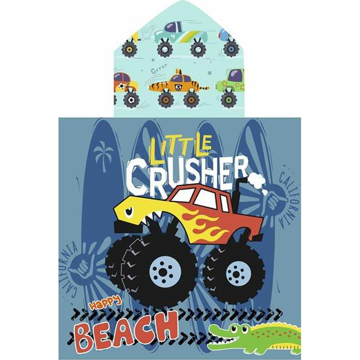 Poncho-Toalha com Capuz Secaneta Crusher 60 x 120 cm