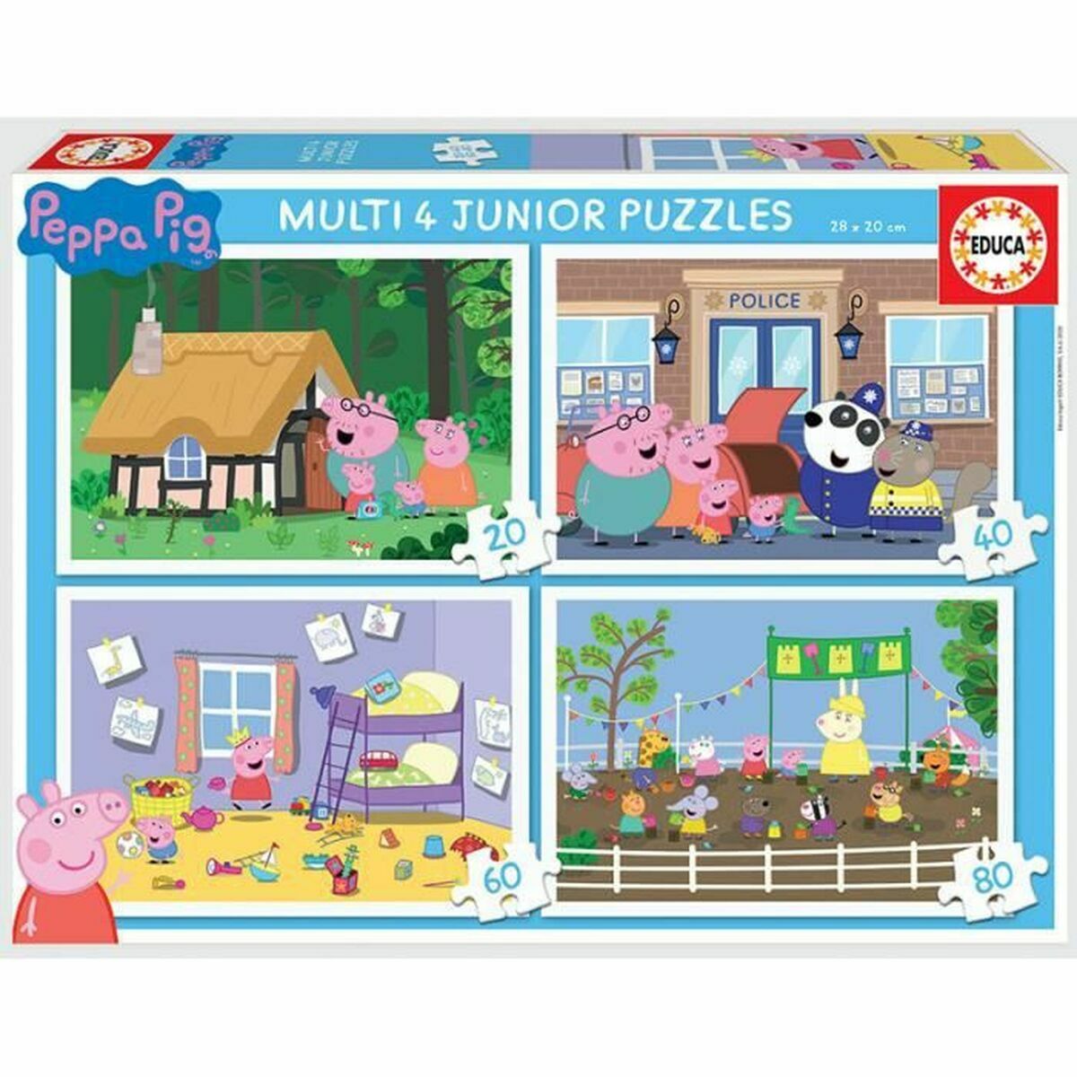Set de 4 Puzzles Peppa Pig 80 Peças