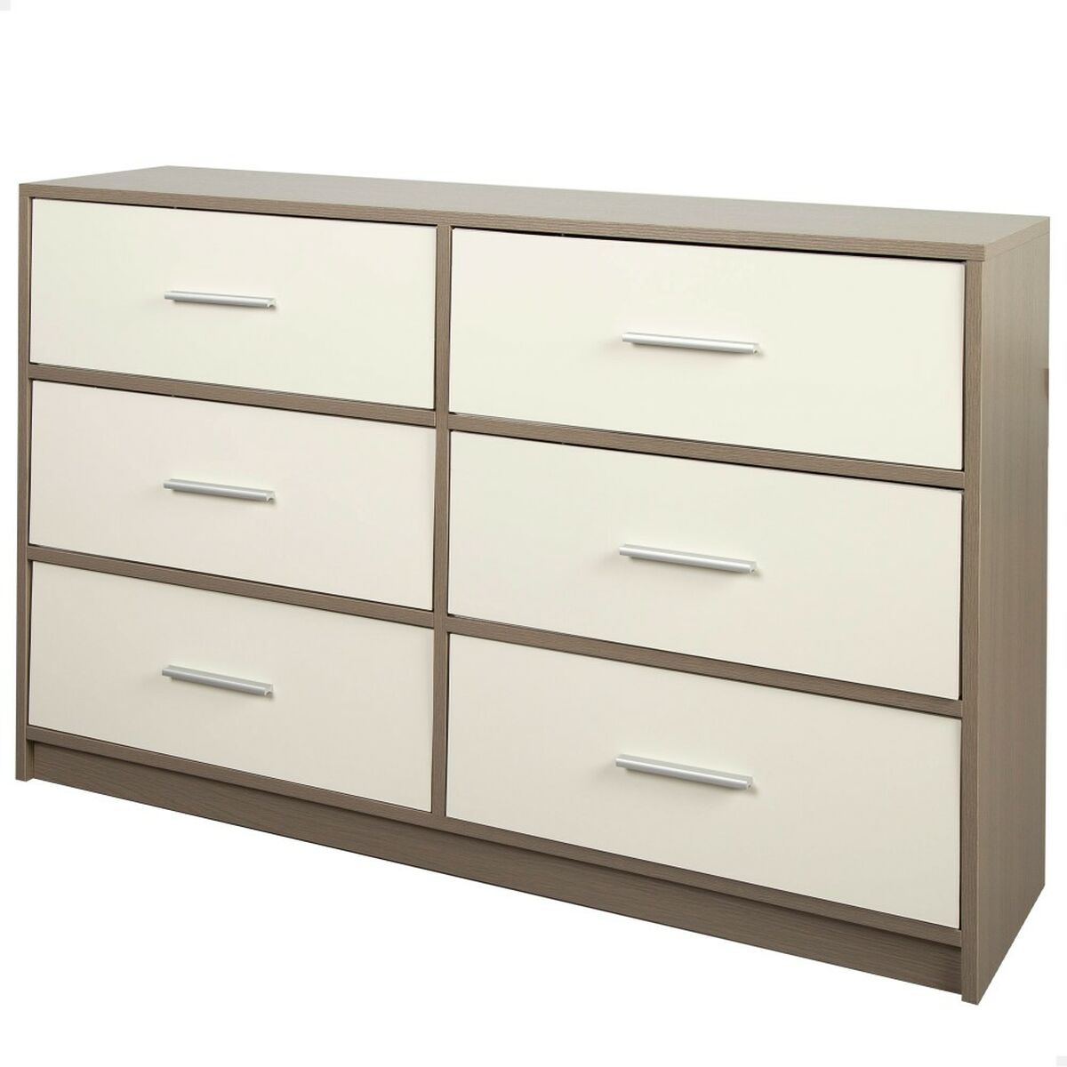 Cómoda Max Home Branco Cinzento Moderno 114 x 70 x 30 cm
