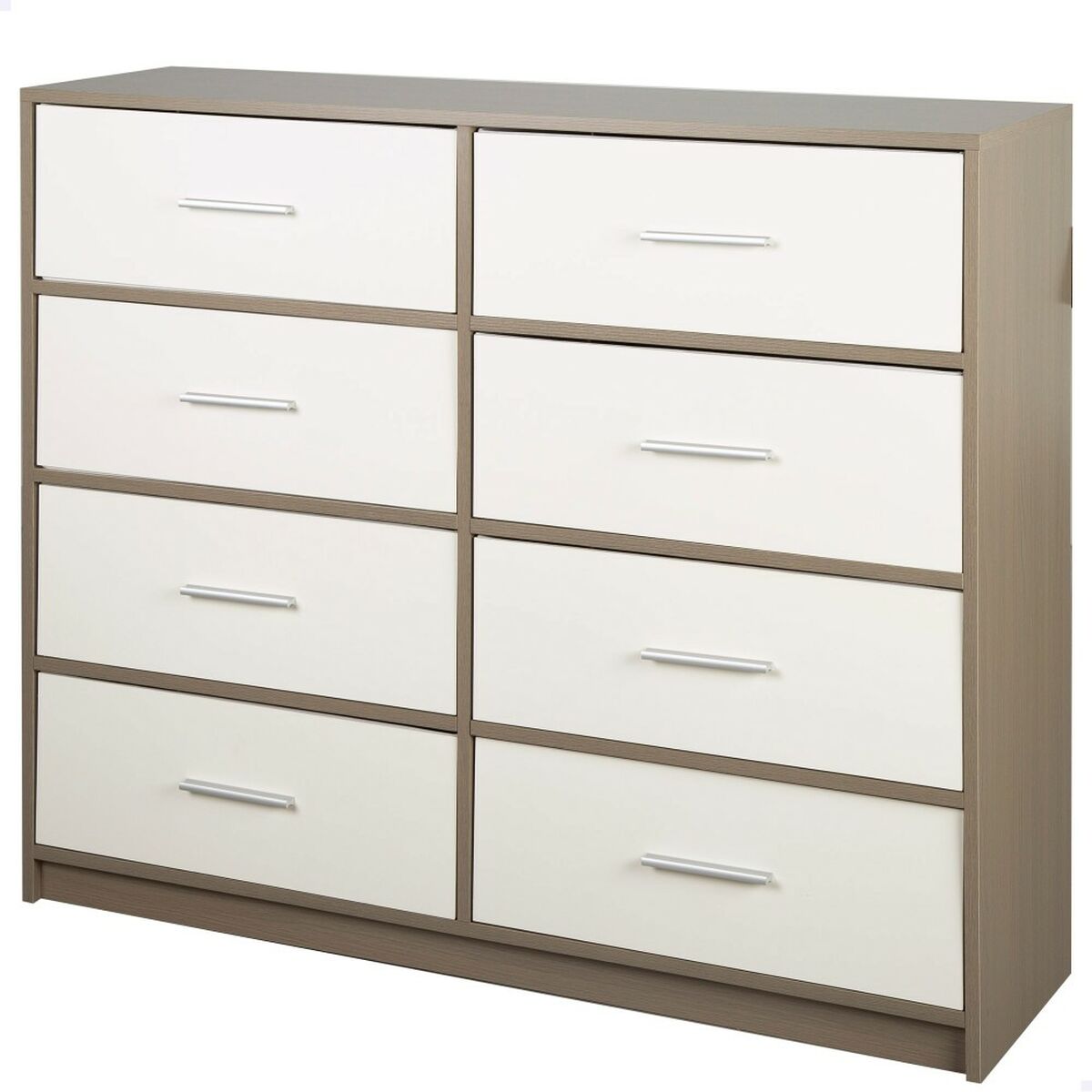 Cómoda Max Home Branco Cinzento Moderno 114 x 92 x 30 cm