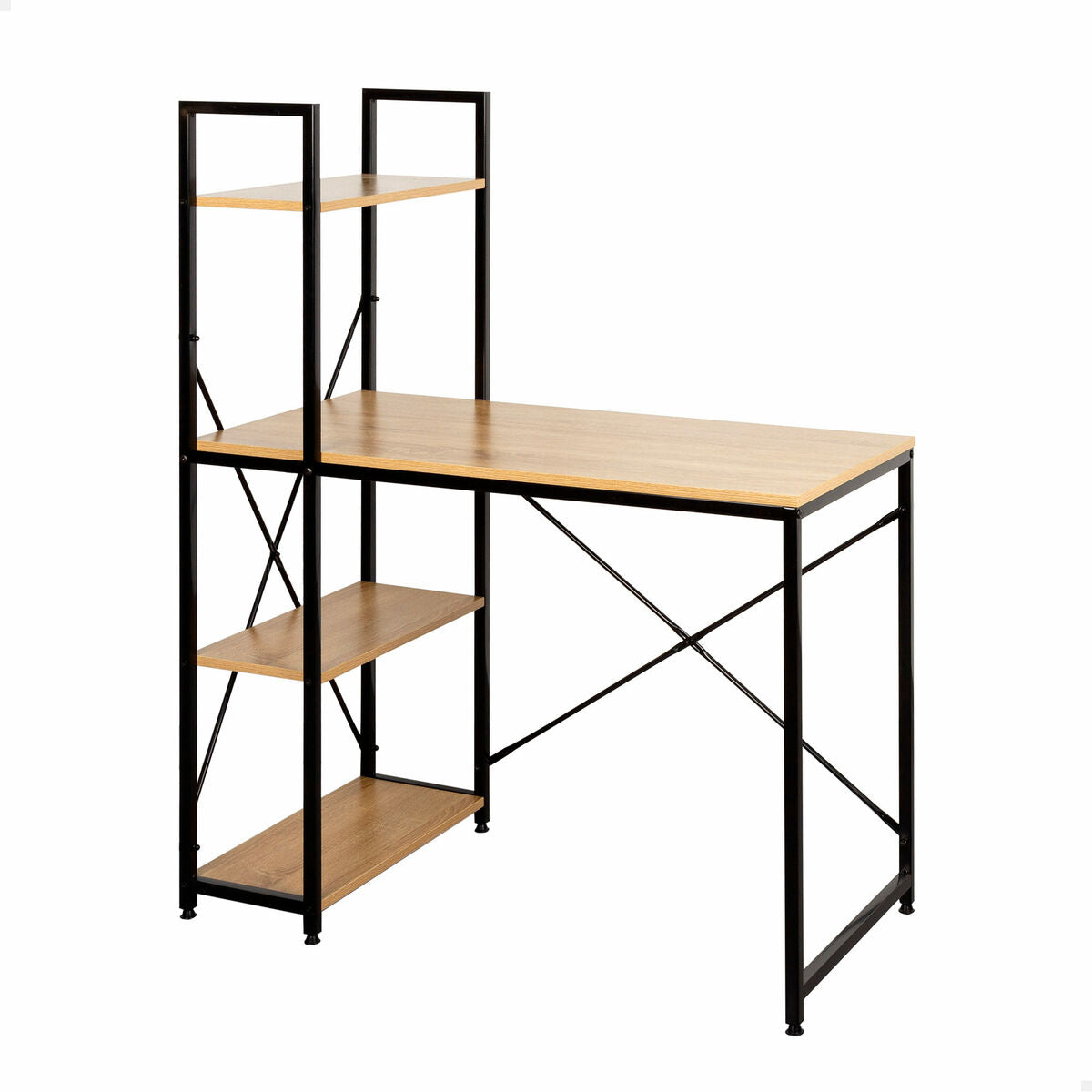 Mesa de escritório com prateleira Max Home Aço Melamina Aglomerado 100 x 120 x 52 cm