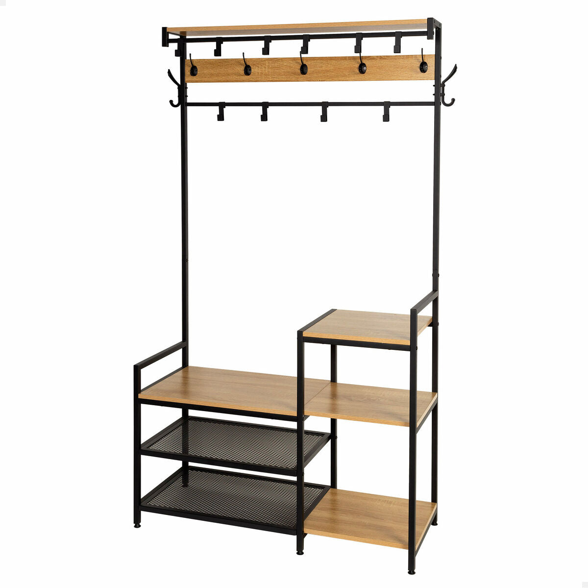 Bengaleiro com Prateleira Max Home Aço Melamina Aglomerado Minimalista 102 x 180 x 40 cm