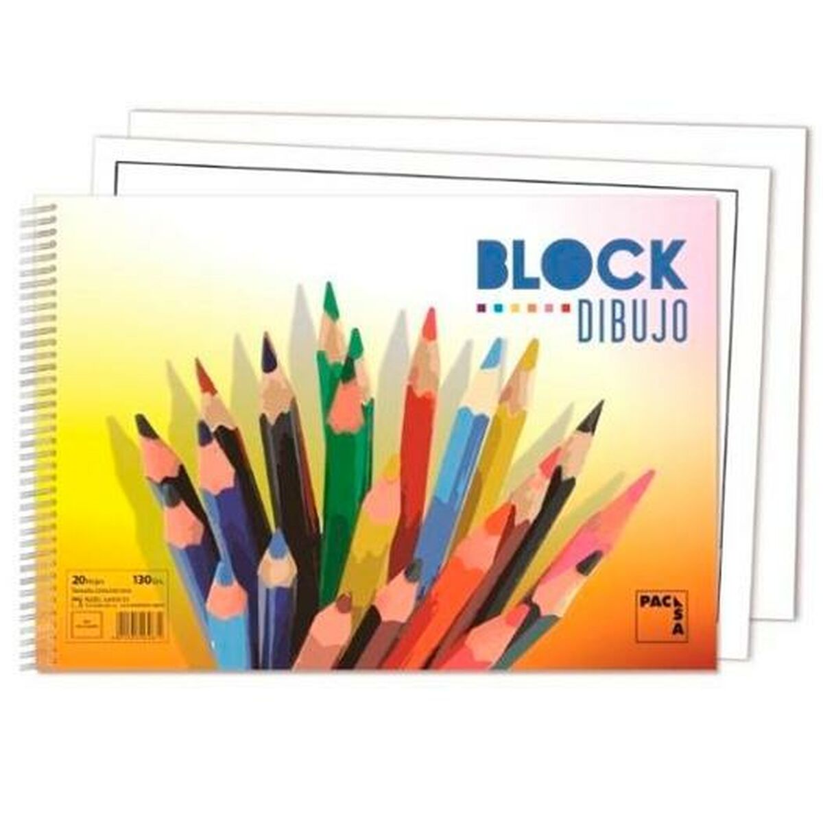 Bloco de desenho Pacsa 20 Folhas 33 x 23 cm Sem caixa