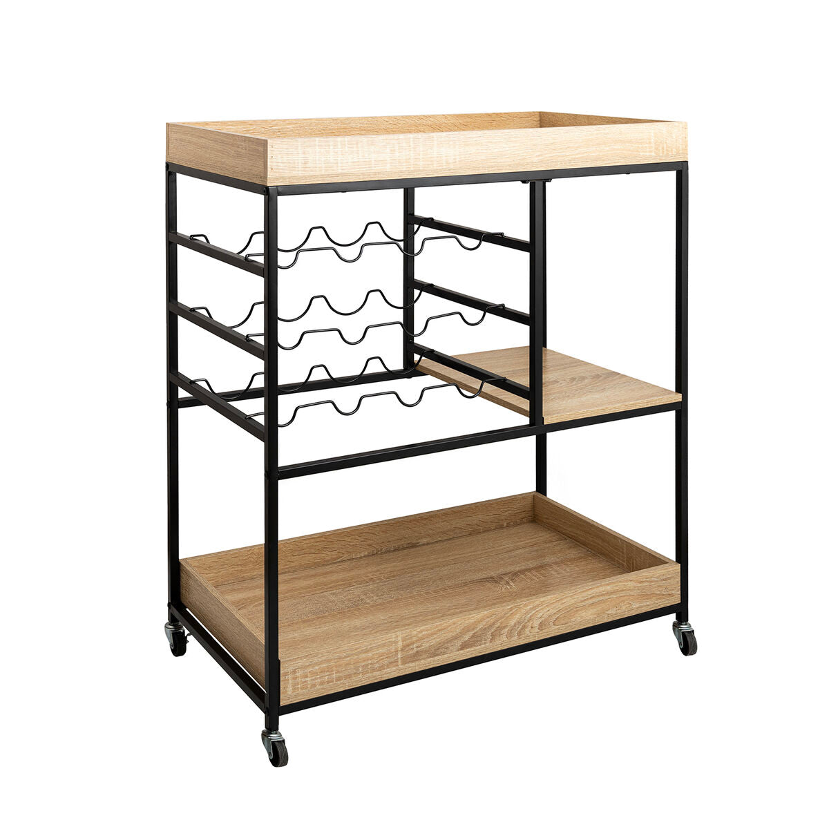 Serveertafel Vinthera Moa Suporte para garrafas Preto Metal 75 x 40 x 91,5 cm