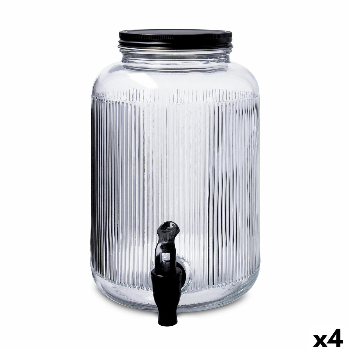 Dispensador de bebidas Quid Maison Transparente Vidro 4 L (4 Unidades)