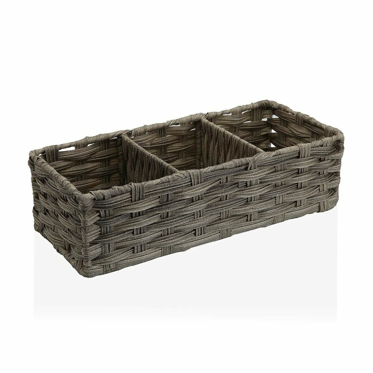Cesta Multiusos Versa 15,2 x 10,2 x 35,6 cm 3 Compartimentos Cinzento