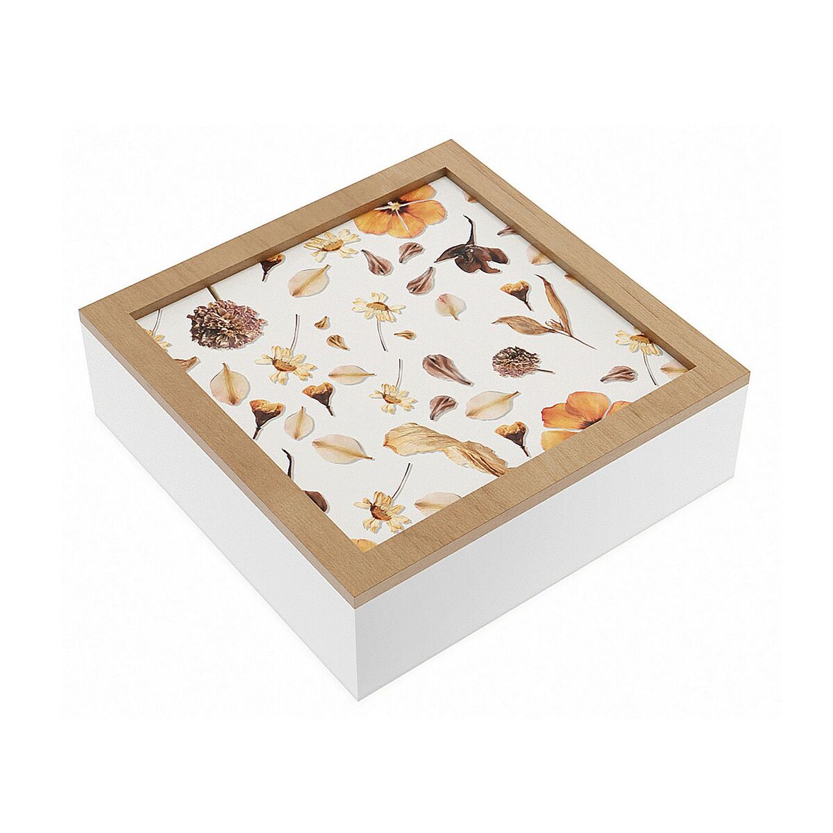 Caixa Decorativa Versa Madeira MDF Pétalas