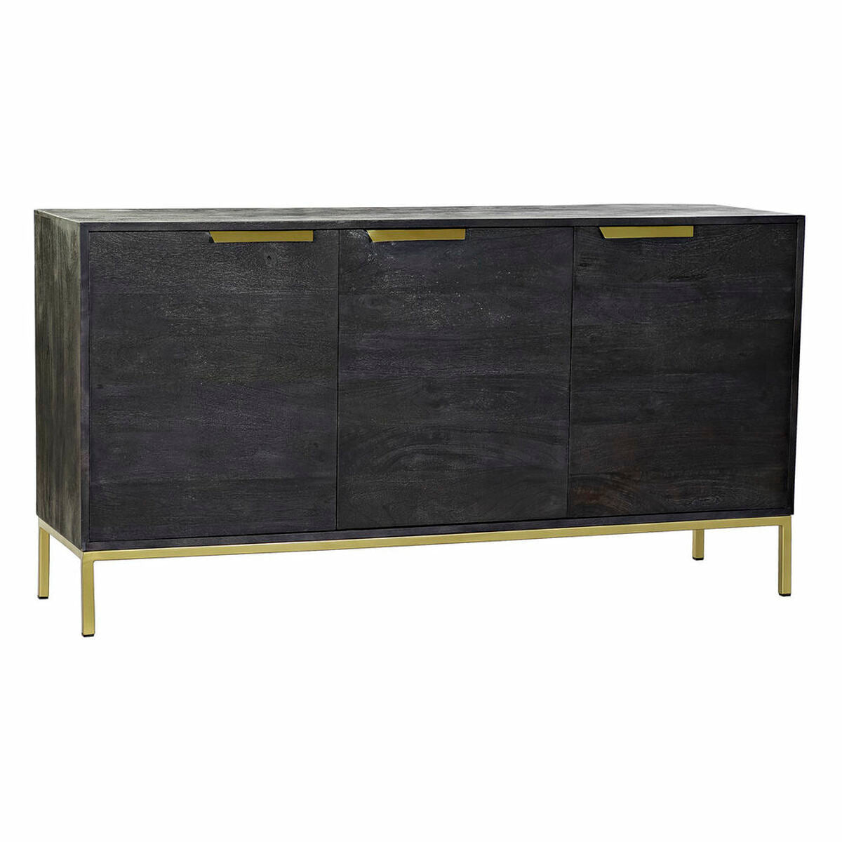 Aparador DKD Home Decor Preto Dourado Madeira de mangueira 145 x 41 x 77 cm