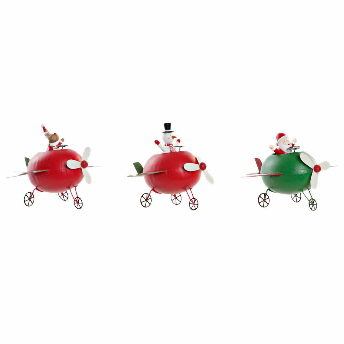 Adorno Natalício DKD Home Decor Metal Rena (19 x 14 x 13 cm) (3 pcs)