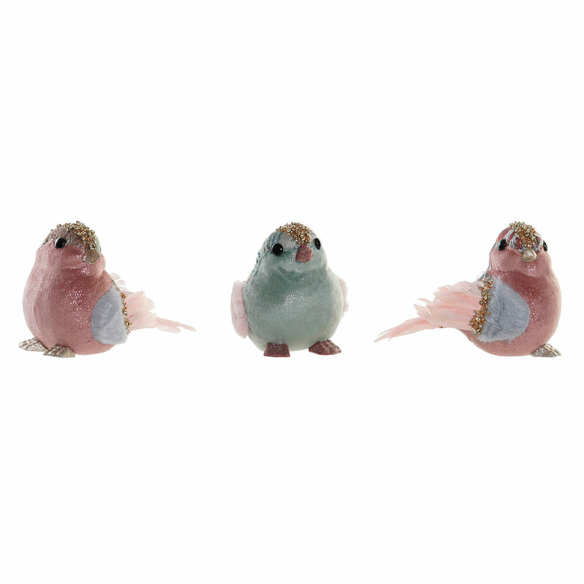 Adorno Natalício DKD Home Decor Poliéster Foam (3 pcs) (15 x 10 x 11 cm)