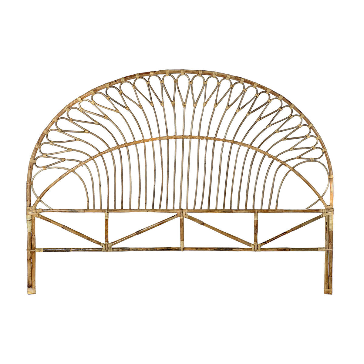 Cabeceira de Cama DKD Home Decor Natural Rotim 177 x 4 x 131 cm