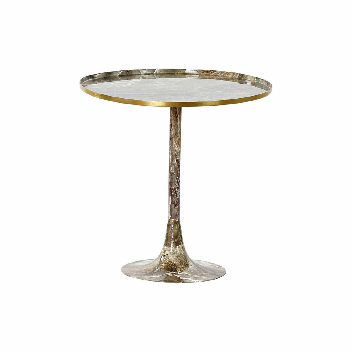 Mesa de Apoio Pequena DKD Home Decor Castanho Dourado 51 x 51 x 51 cm