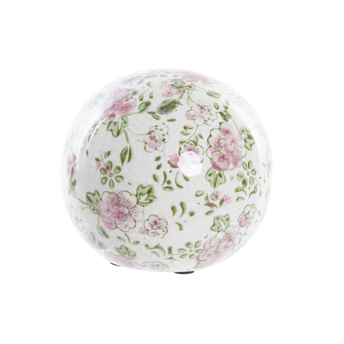 Bola decorativa DKD Home Decor Bloemen Grés (12 x 12 x 12 cm)