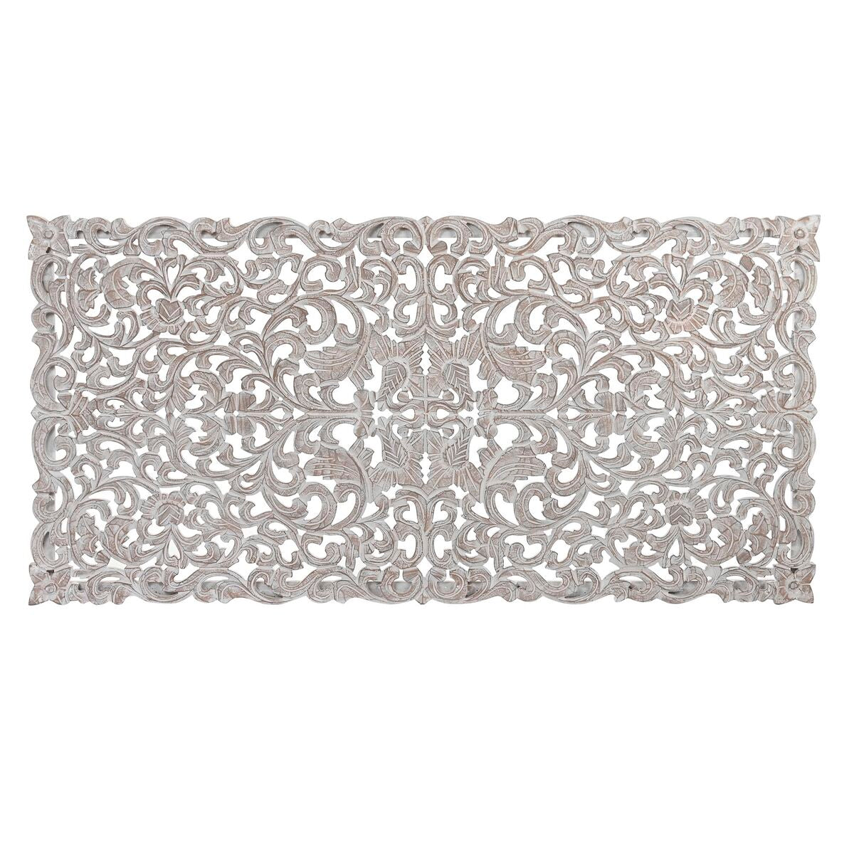 Cabeceira de Cama DKD Home Decor Branco Natural Madeira Madeira MDF 160 x 3,5 x 80 cm
