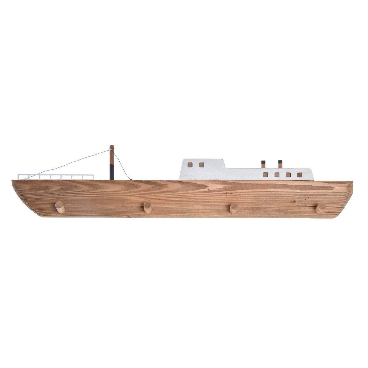 Bengaleiro de parede DKD Home Decor 91 x 8,5 x 20 cm Natural Madeira Barco