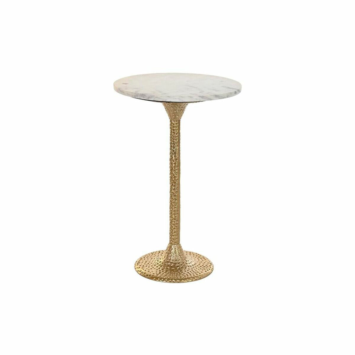 Mesa de Apoio Pequena DKD Home Decor Branco Dourado 40 x 40 x 61 cm