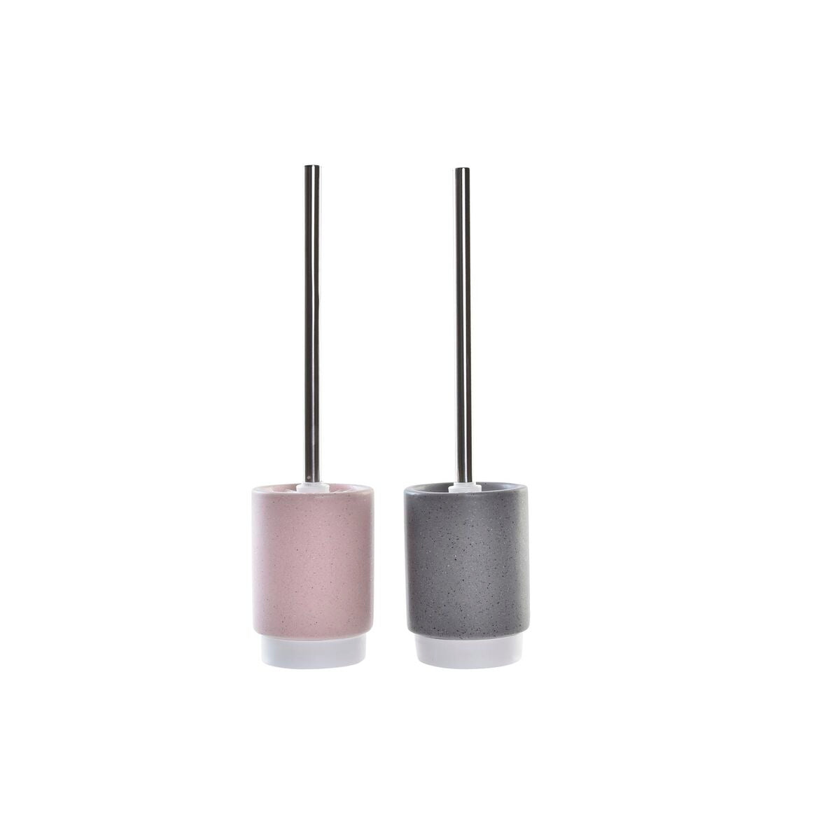 Piaçaba DKD Home Decor Cinzento Cor de Rosa Prateado Rosa Claro Metal Alumínio Dolomite Urbana 9,8 x 9,8 x 39 cm (2 Unidades)
