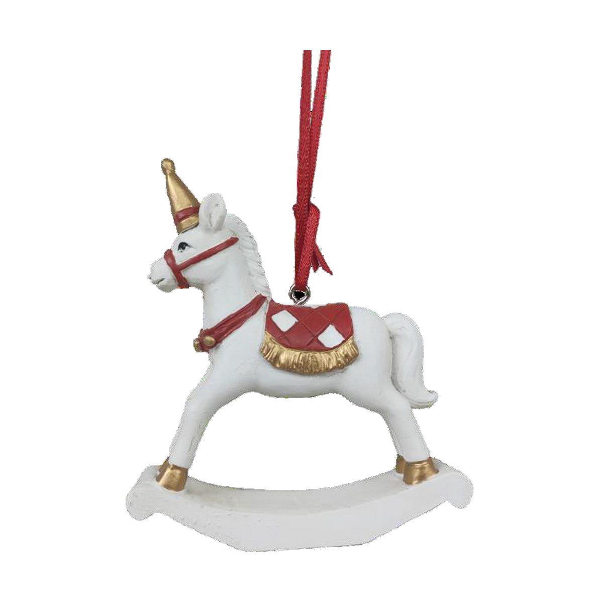 Adorno Natalício DKD Home Decor Cavalo Resina (14 x 3,5 x 14 cm) (2 Unidades)