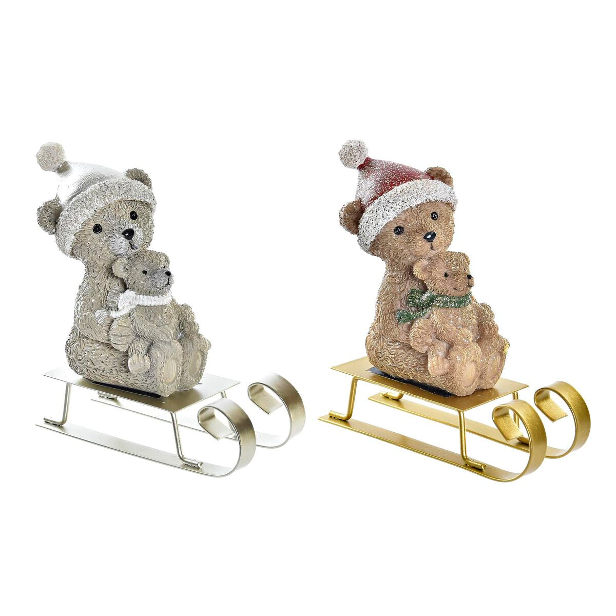 Adorno Natalício DKD Home Decor Resina Urso (10 x 4 x 9,5 cm) (2 Unidades)