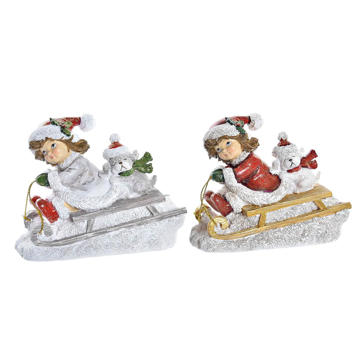 Adorno Natalício DKD Home Decor Resina (13 x 6 x 10,5 cm) (2 Unidades)